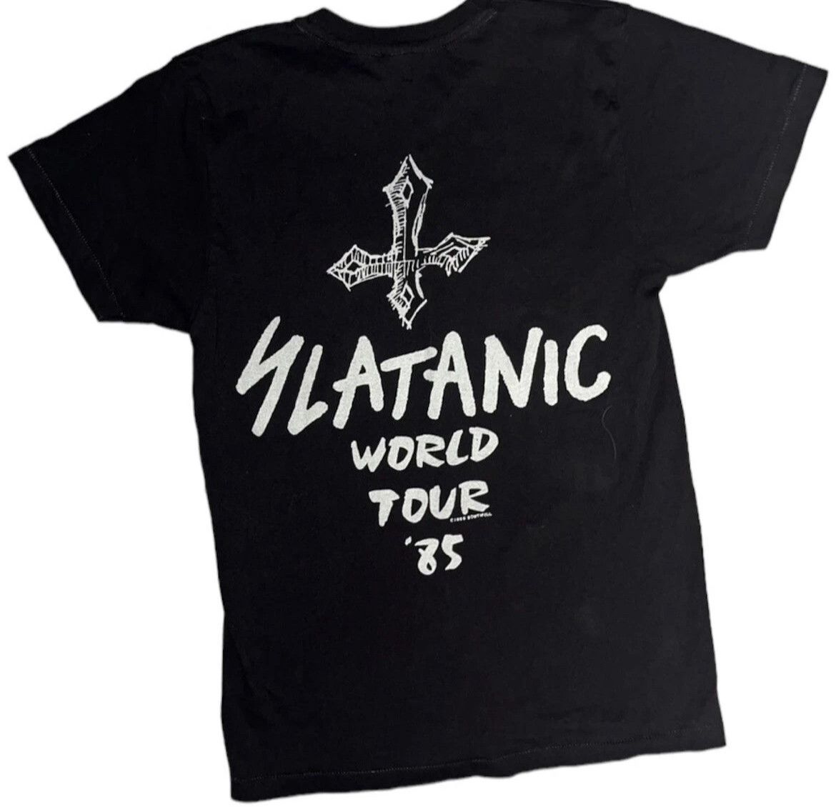 Slayer Vintage 1985 Slayer Slatanic Wehrmacht Tour Boutwell Shirt Size US M / EU 48-50 / 2 - 2 Thumbnail