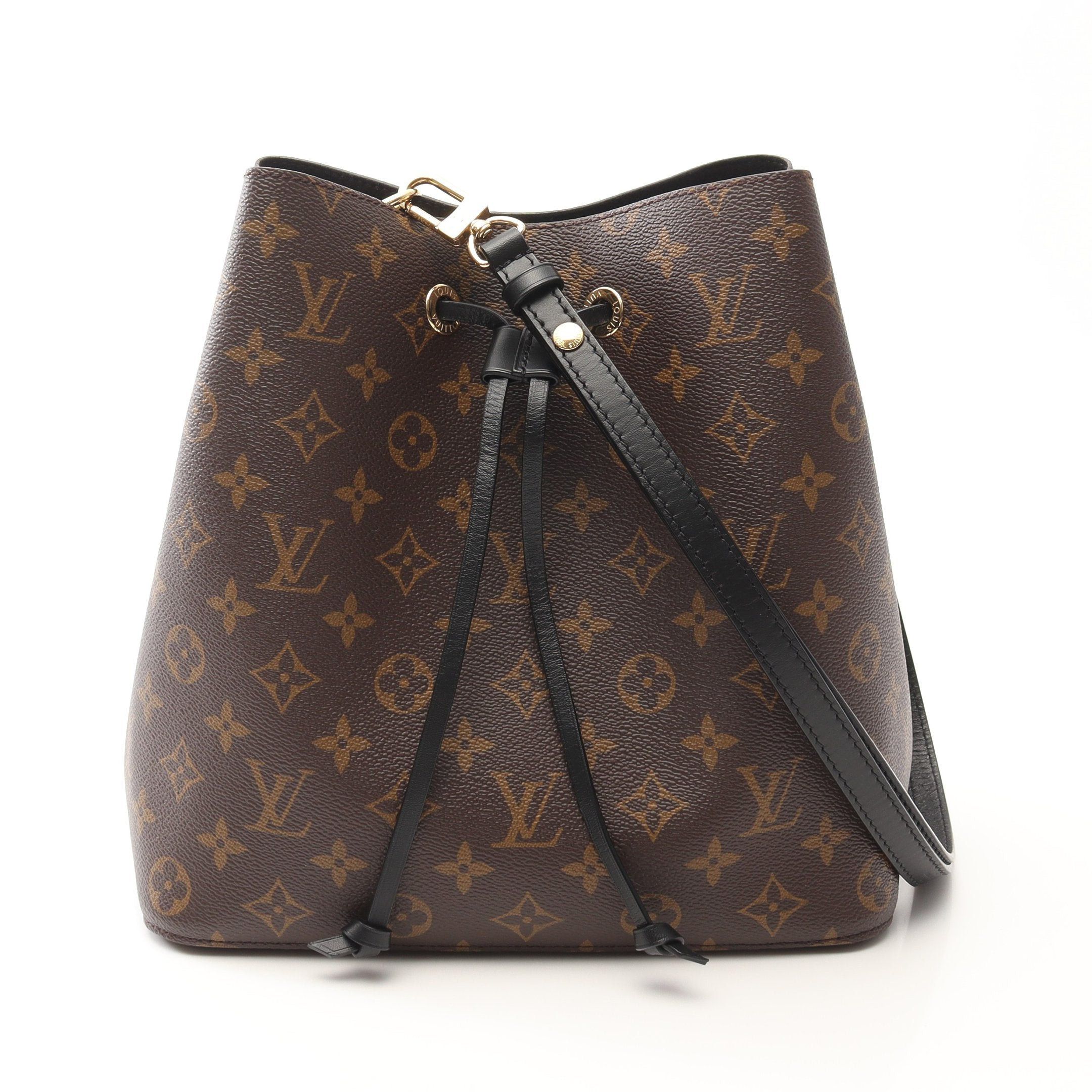 Louis Vuitton Louis Vuitton Neo Noe Monogram Noir Shoulder Bag Leather Brown Black Size ONE SIZE - 1 Thumbnail