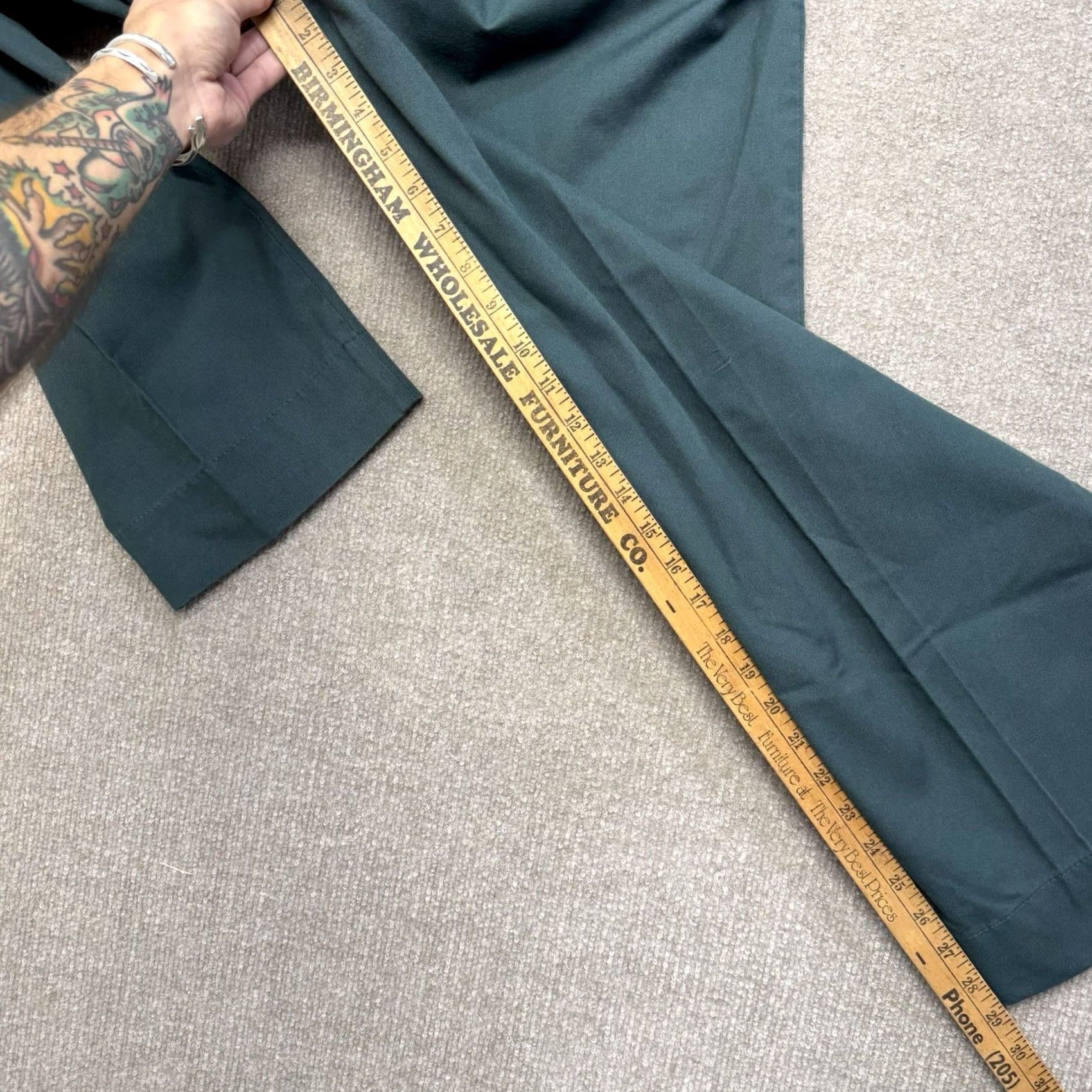 Vintage VINTAGE Chino Pants Mens 36x29 Workwear Zip Fly USA Made Green Talon Pants Size US 36 / EU 52 - 7 Thumbnail