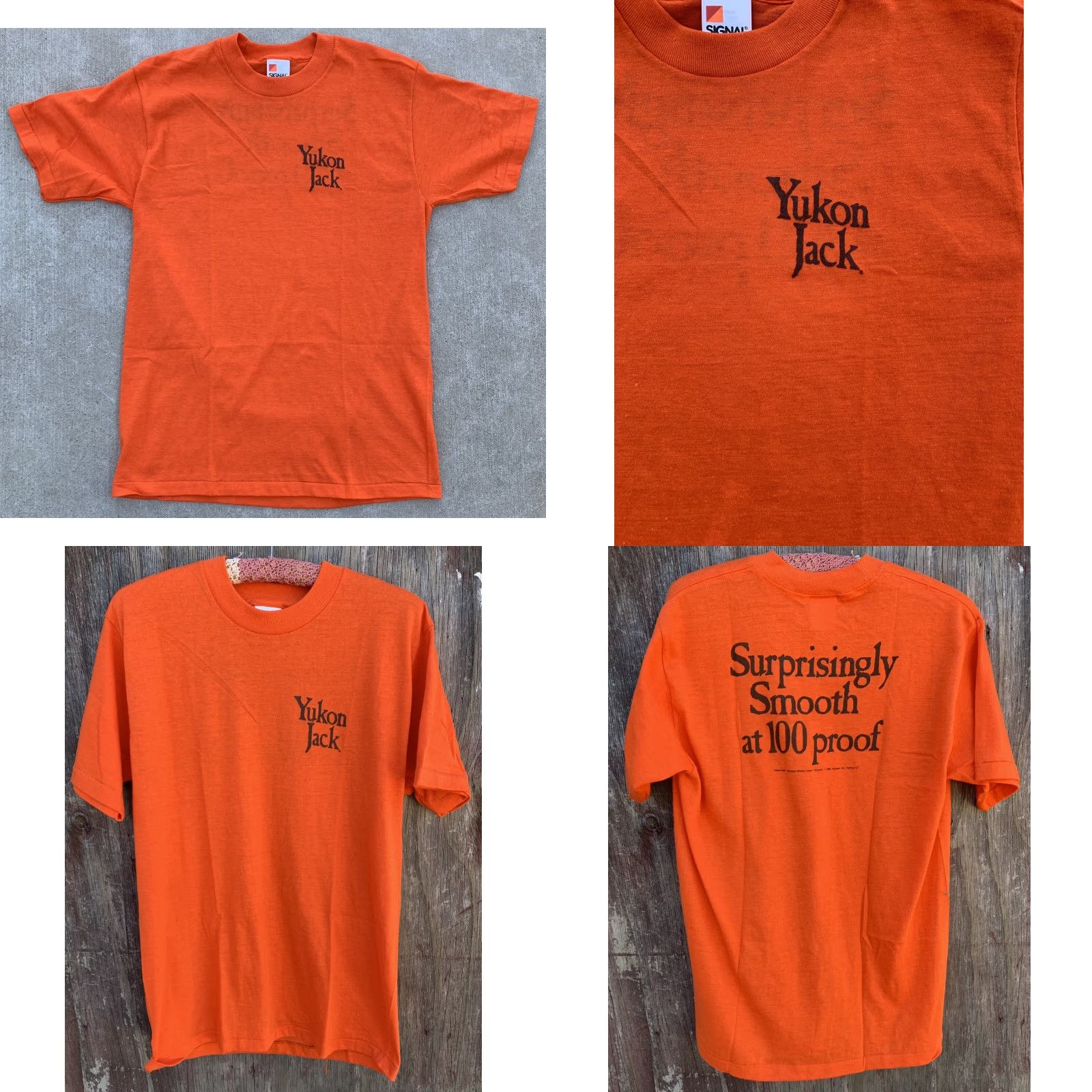 Vintage VINTAGE Yukon Jack Surprisingly Smooth At 100 Proof T Shirt c 1986 Single Stitch Size US M / EU 48-50 / 2 - 9 Thumbnail