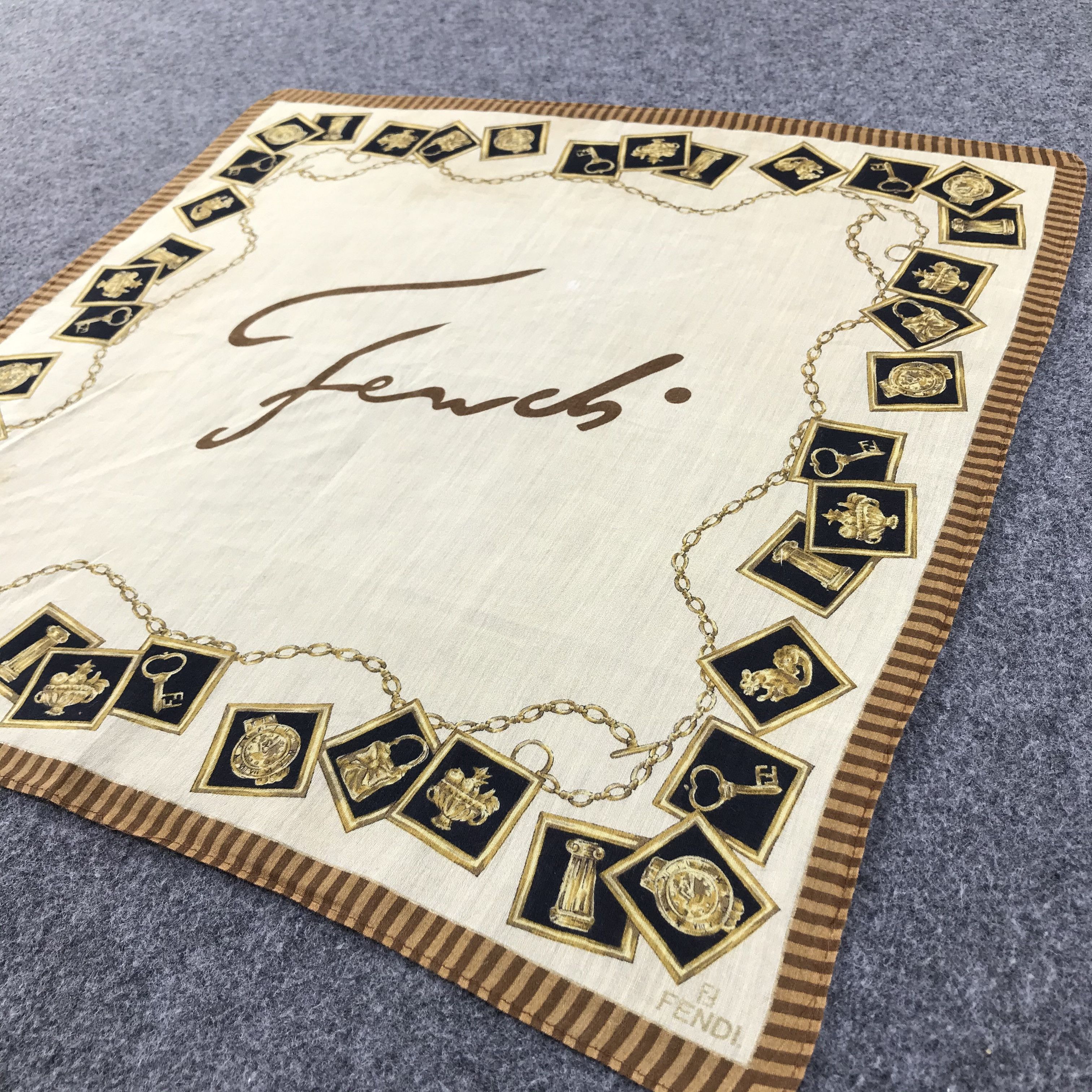 Japanese Brand Fendi Handkerchief Neckerchief Bandana H395 Size ONE SIZE - 5 Thumbnail