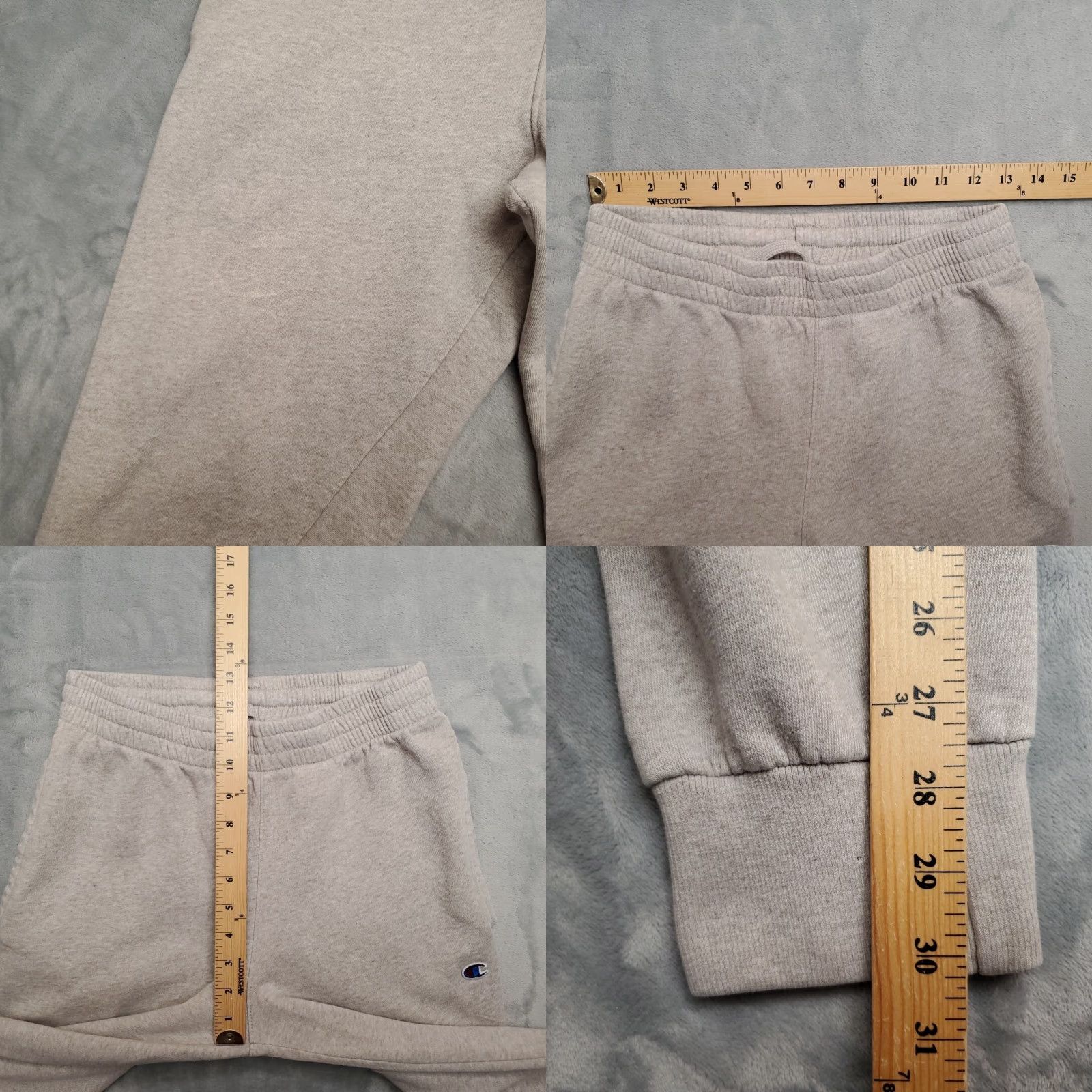 Champion Champion Mens Jogger Pants Small Gray Draw String Elastic Waist Sweat Run Retro Size US 29 - 8 Thumbnail