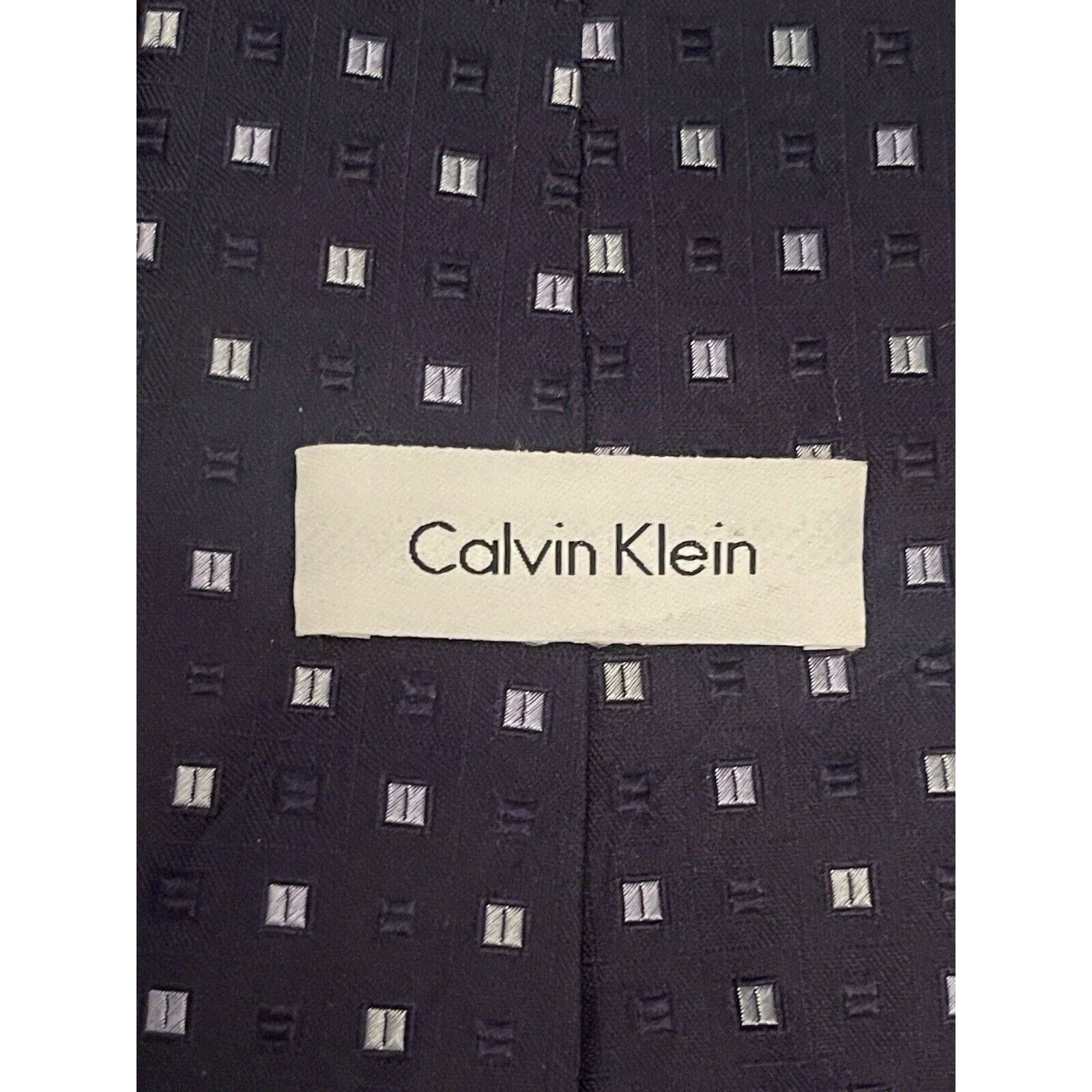 Calvin Klein Calvin Klein Blue 100% Silk Men’s Neck Tie Made In China Size ONE SIZE - 8 Thumbnail