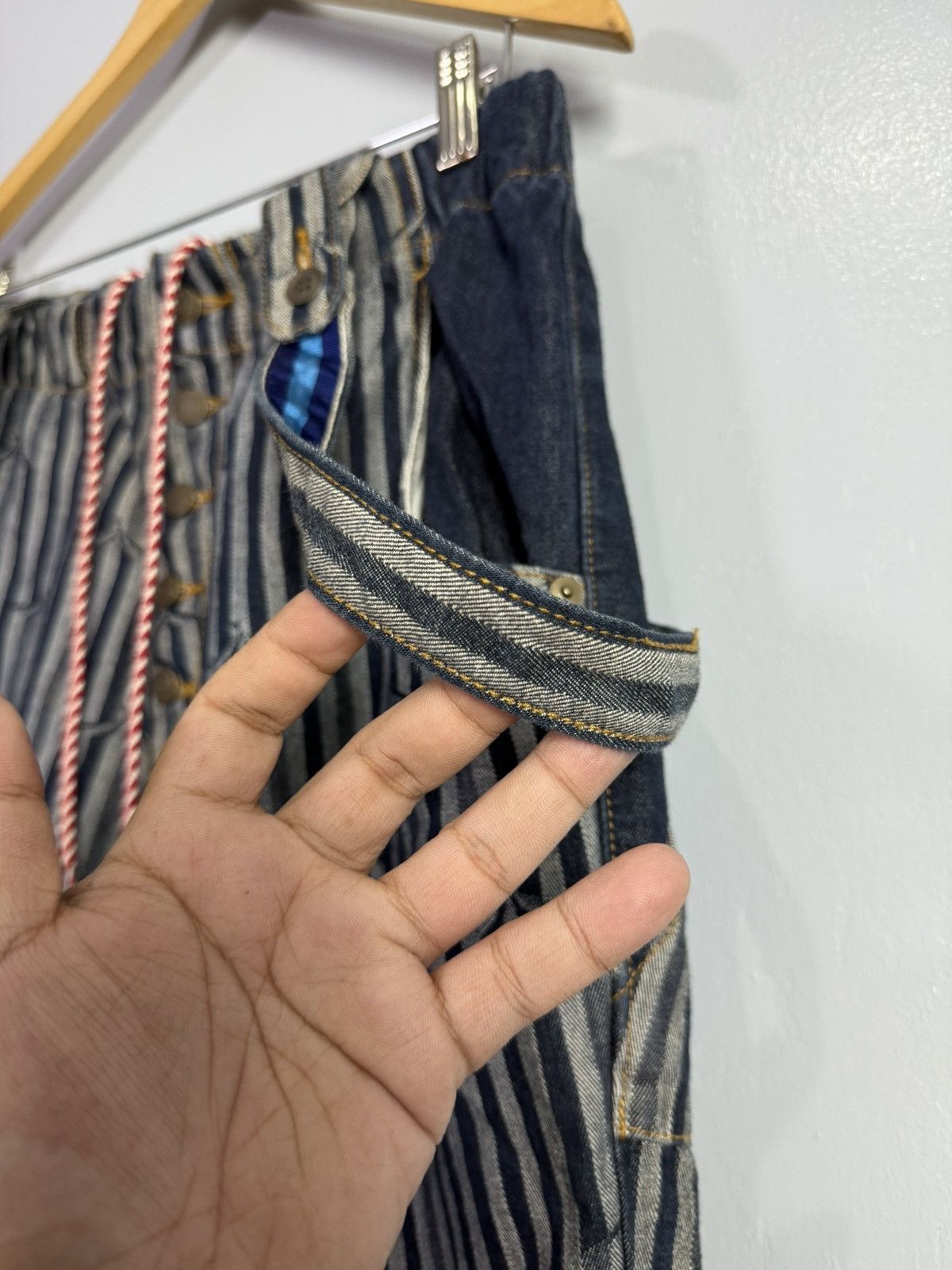 Frapbois FRAPBOIS ISSEY MIYAKE DROP CROTCH WITH SUSPENDER PANTS Size US 32 / EU 48 - 3 Thumbnail