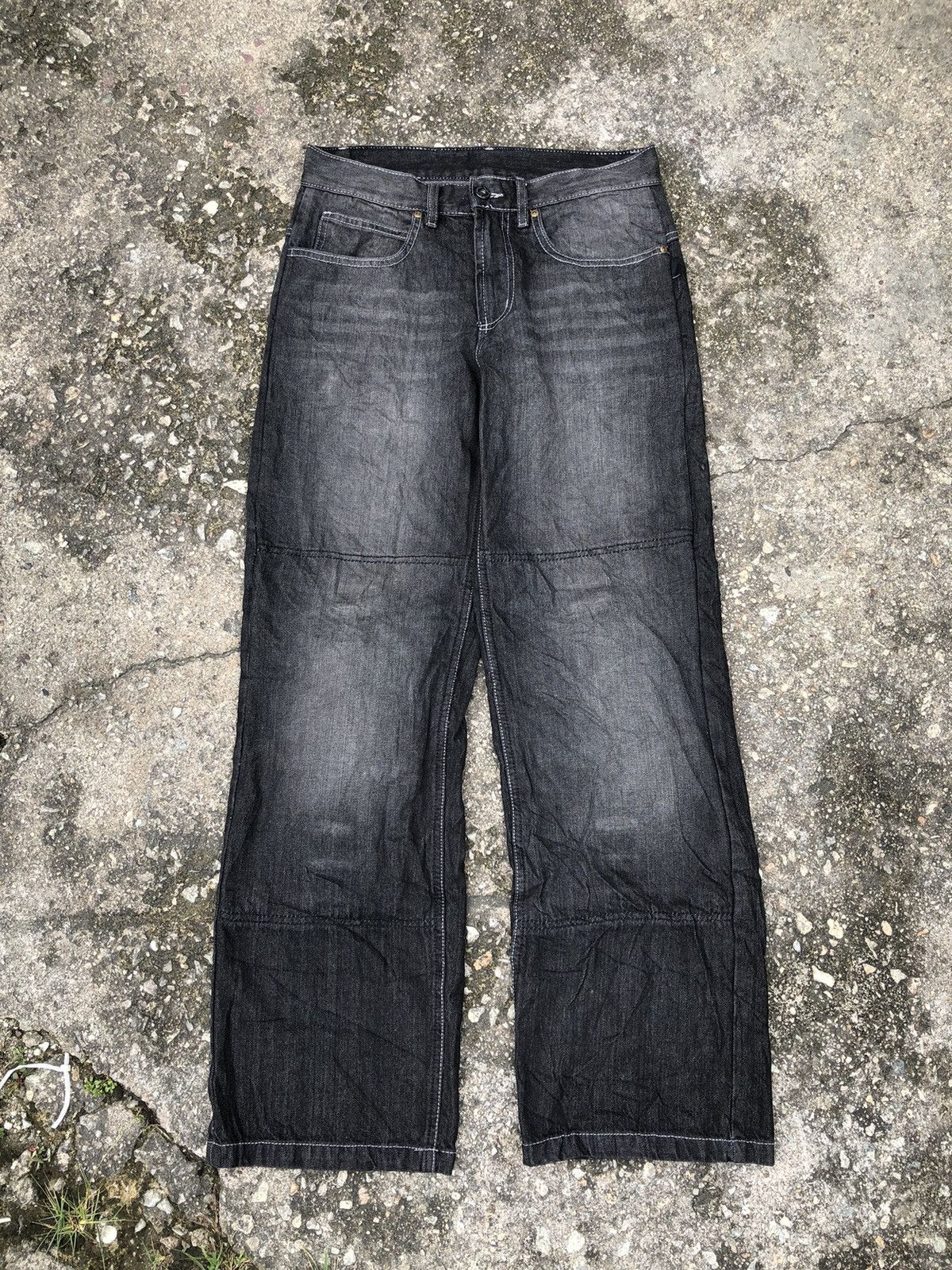 Japanese Brand 💥RARE!💥Vintage Komine Kevlar Protection Denim Baggy Jeans Size US 32 / EU 48 - 2 Thumbnail