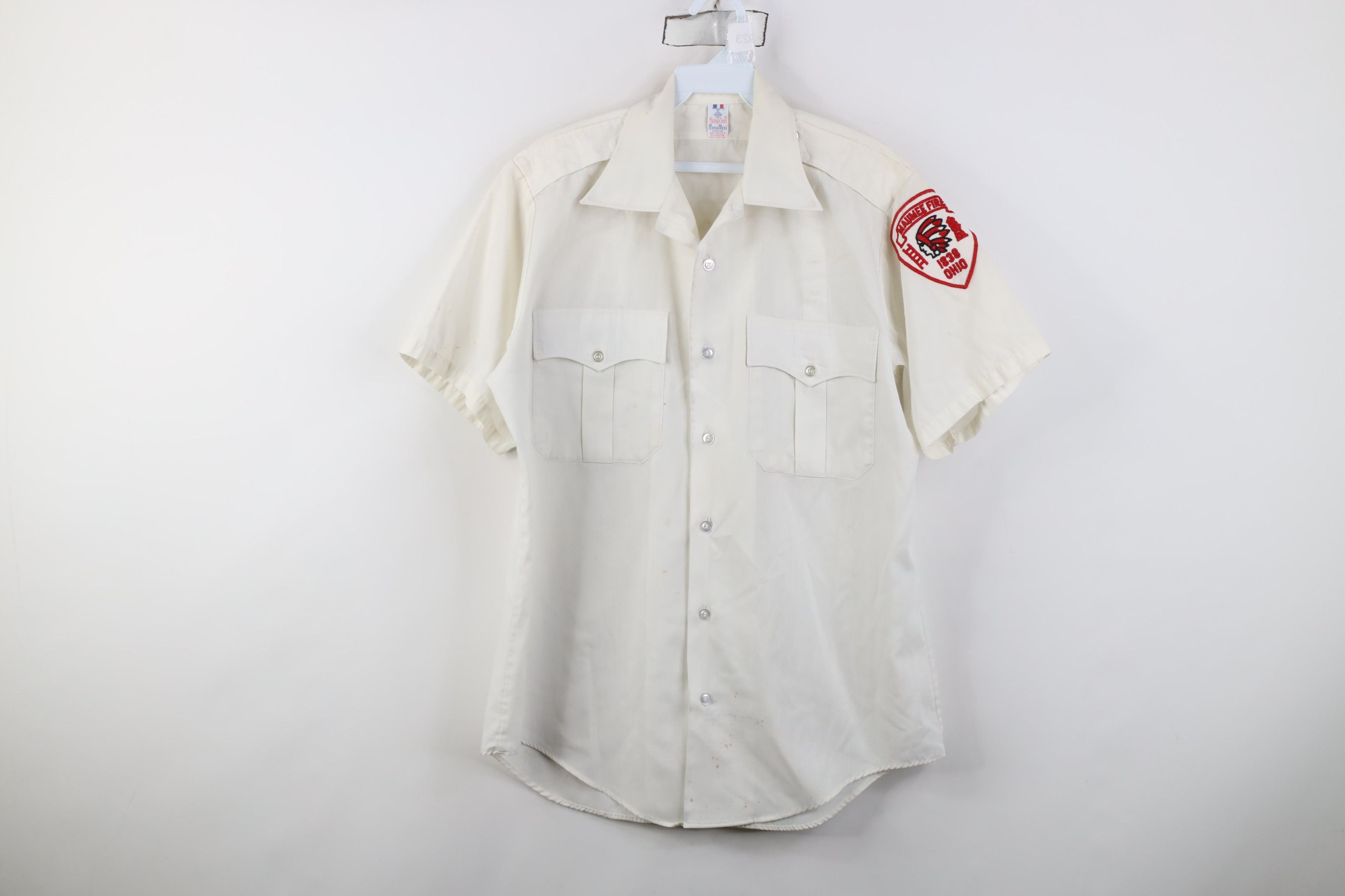 Vintage Vintage 70s Maumee Fire Department Button Shirt White USA Size US M / EU 48-50 / 2 - 1 Thumbnail