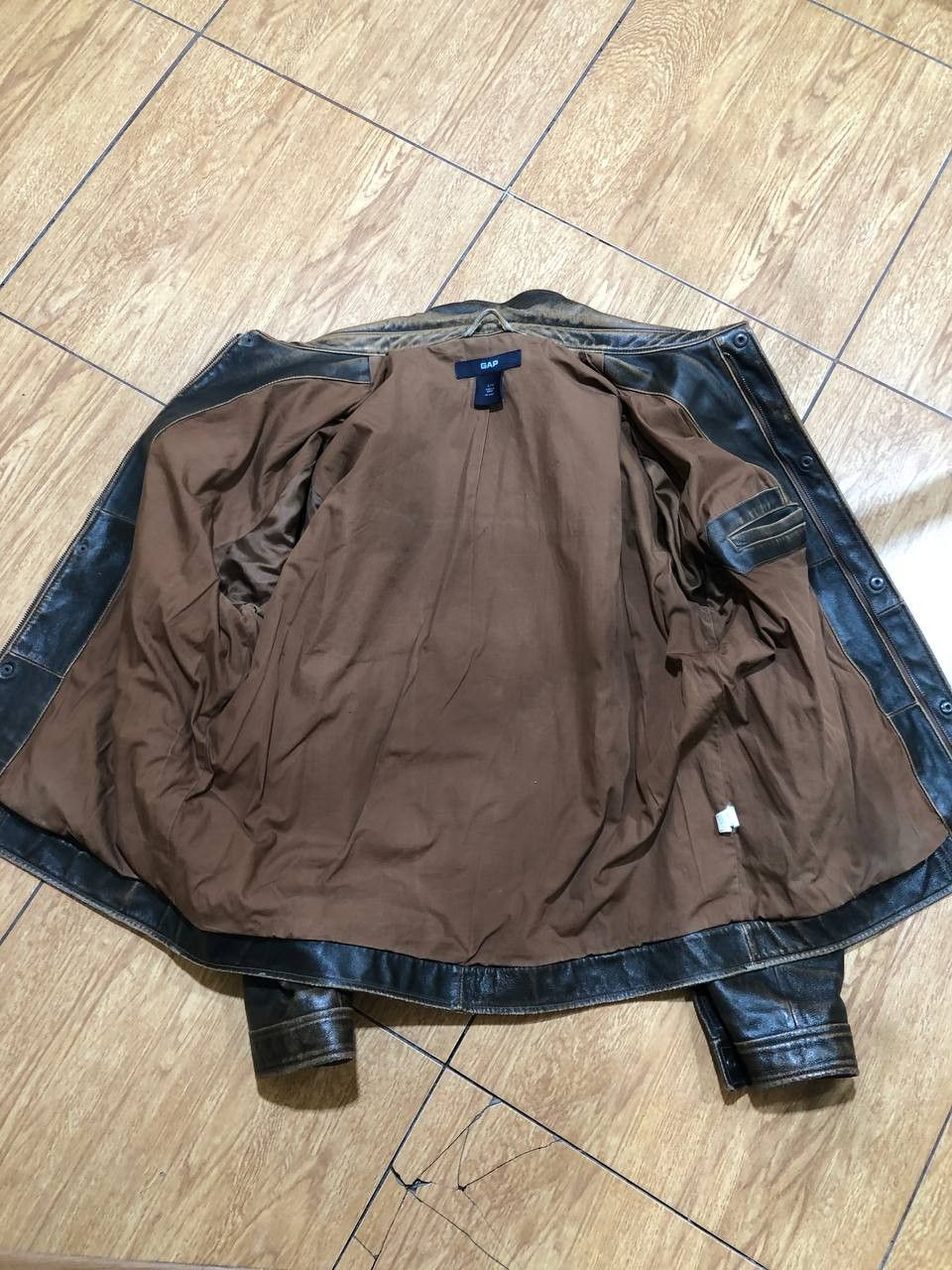 Gap VINTAGE 2002 GAP Genuine Leather Jacket Size US L / EU 52-54 / 3 - 16 Thumbnail