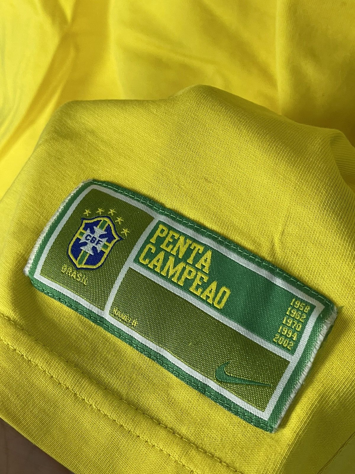 Nike × Vintage Blokecore ⚽️ Nike 2000s FC Brazil #10 Cotton t shirt rare tee Size US S / EU 44-46 / 1 - 7 Thumbnail