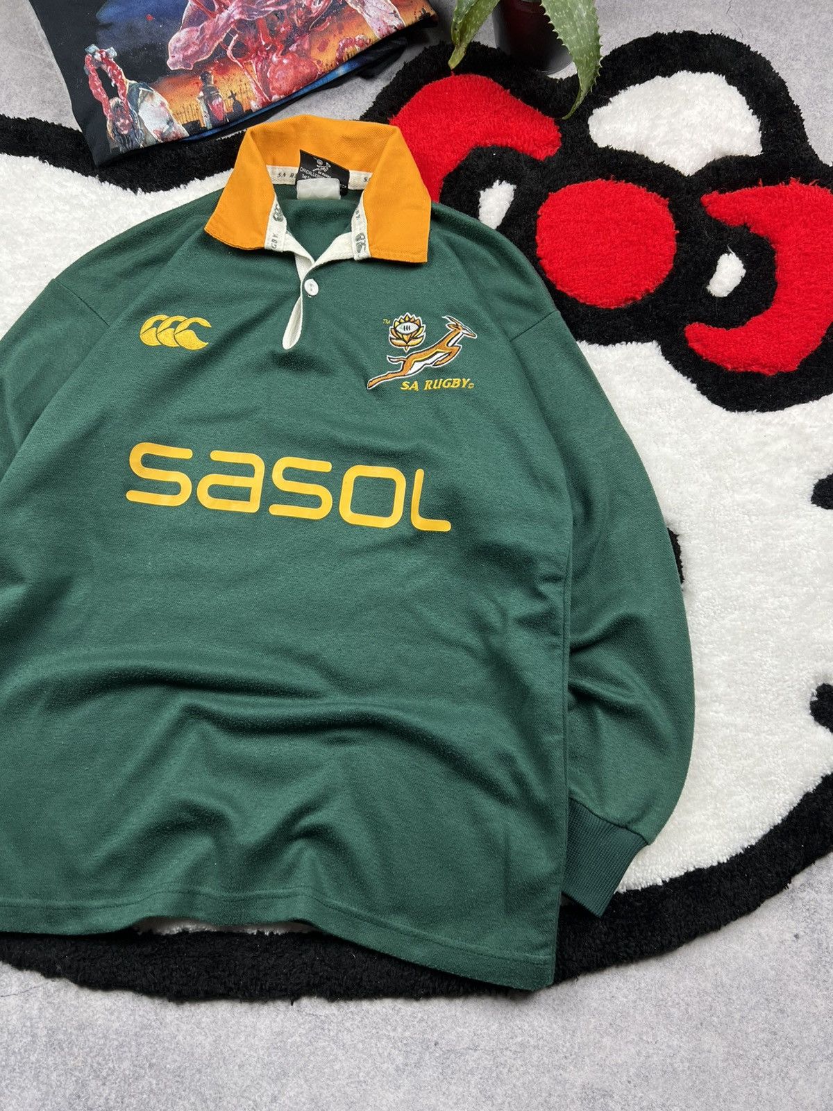 Canterbury of New Zealand Vintage Canterbury South Africa 2005 Rugby Polo Long Sleeve Size US S / EU 44-46 / 1 - 3 Thumbnail
