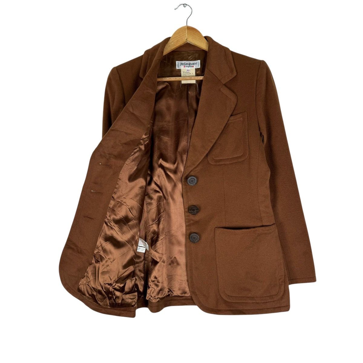 Yves Saint Laurent ⚡️YVES SAINT LAURENT RIVE GAUCHE COAT JACKET Size M / US 6-8 / IT 42-44 - 6 Thumbnail