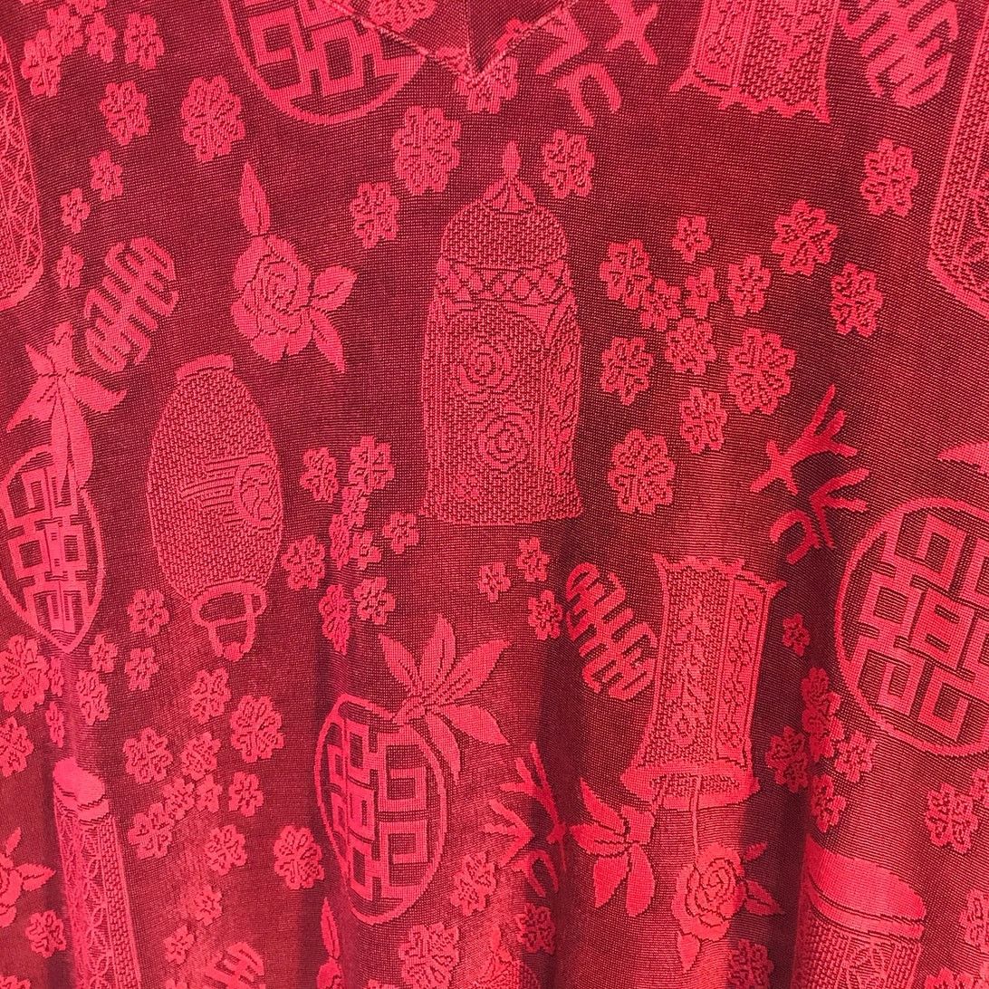 Chicos Chico’s Travelers Red Asian Floral Long Sleeve Blouse L Size L / US 10 / IT 46 - 5 Thumbnail