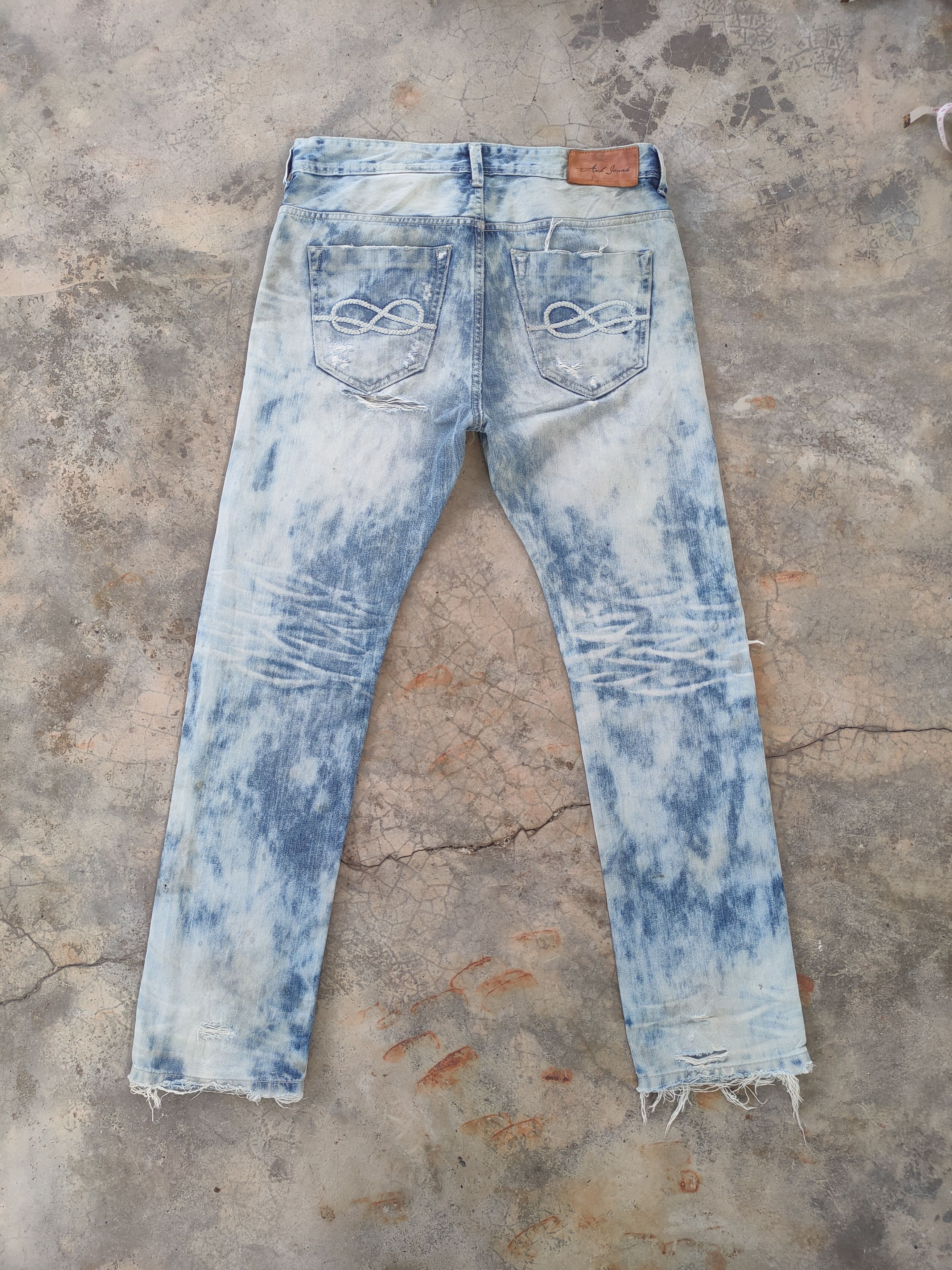 Vision Streetwear SICK💥 # VINTAGE AVH FADED RIPPED DISTRESSED JEANS PANTS Size US 34 / EU 50 - 1 Thumbnail