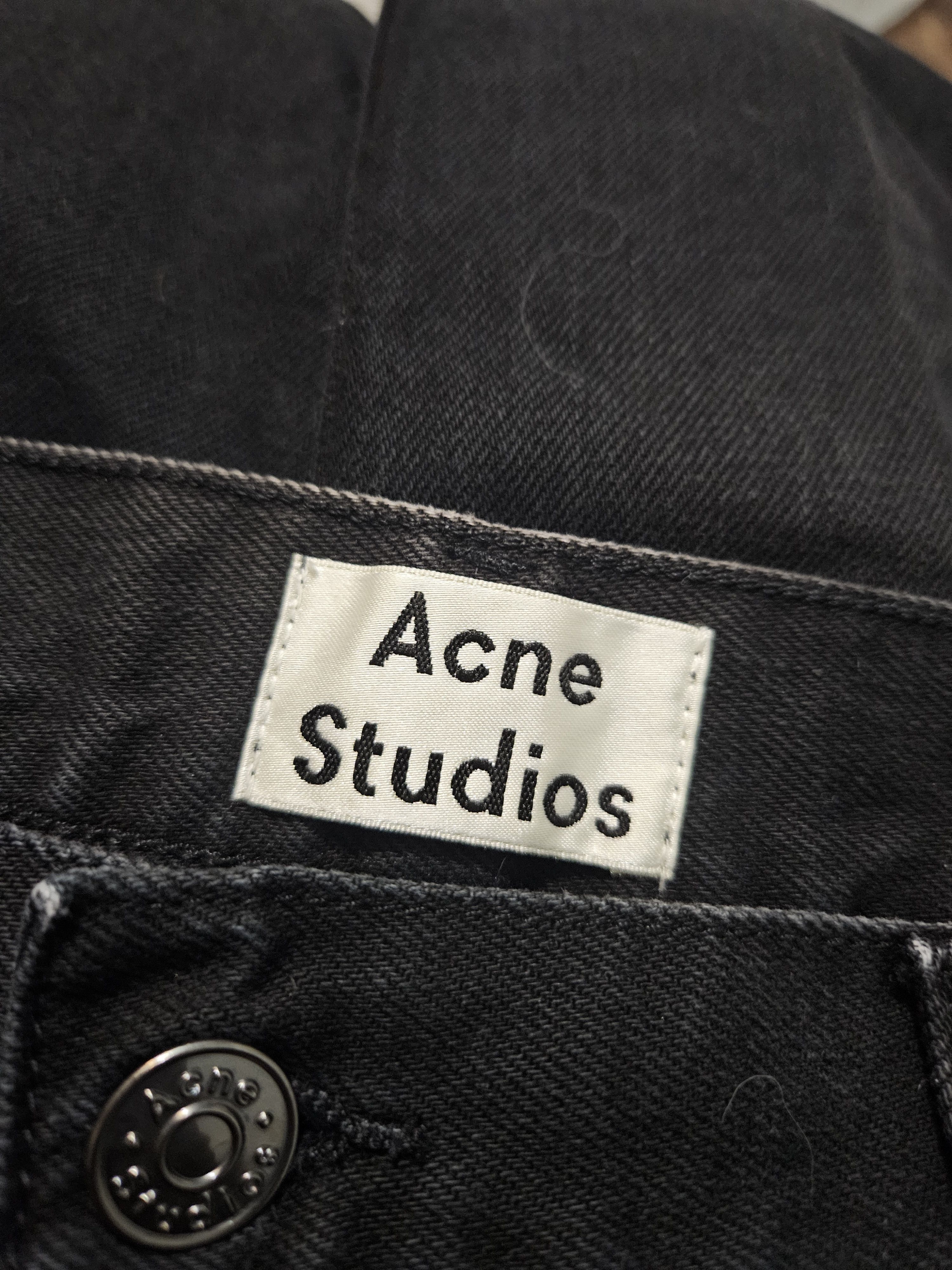 Acne Studios Boy Black Straight Fit Denim Jeans Size US 35 - 7 Thumbnail