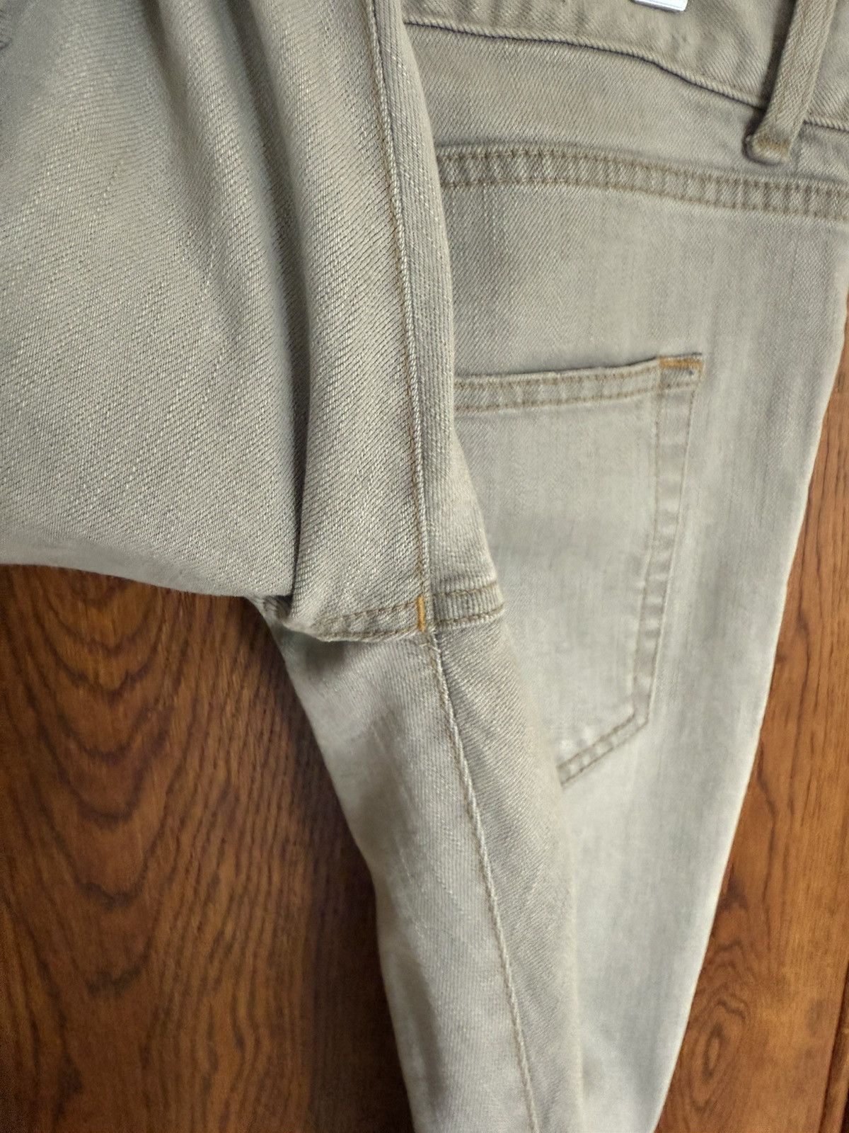 Saint Laurent Paris SS14 grail Saint Laurent grey knee tear denim jeans Hedi 31 Size US 31 - 19 Thumbnail