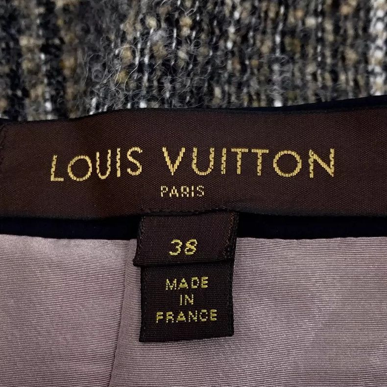 Louis Vuitton Louis Vuitton Brown mohair striped slouchy skirt Size 37" - 5 Thumbnail