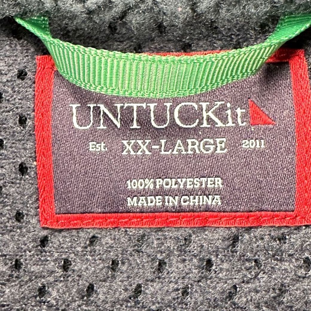 UNTUCKit UNTUCKit Fleece Vest Full Zip Navy Green 2XL Mens Sleeveless Outdoor Winter vest Size US XXL / EU 58 / 5 - 5 Thumbnail