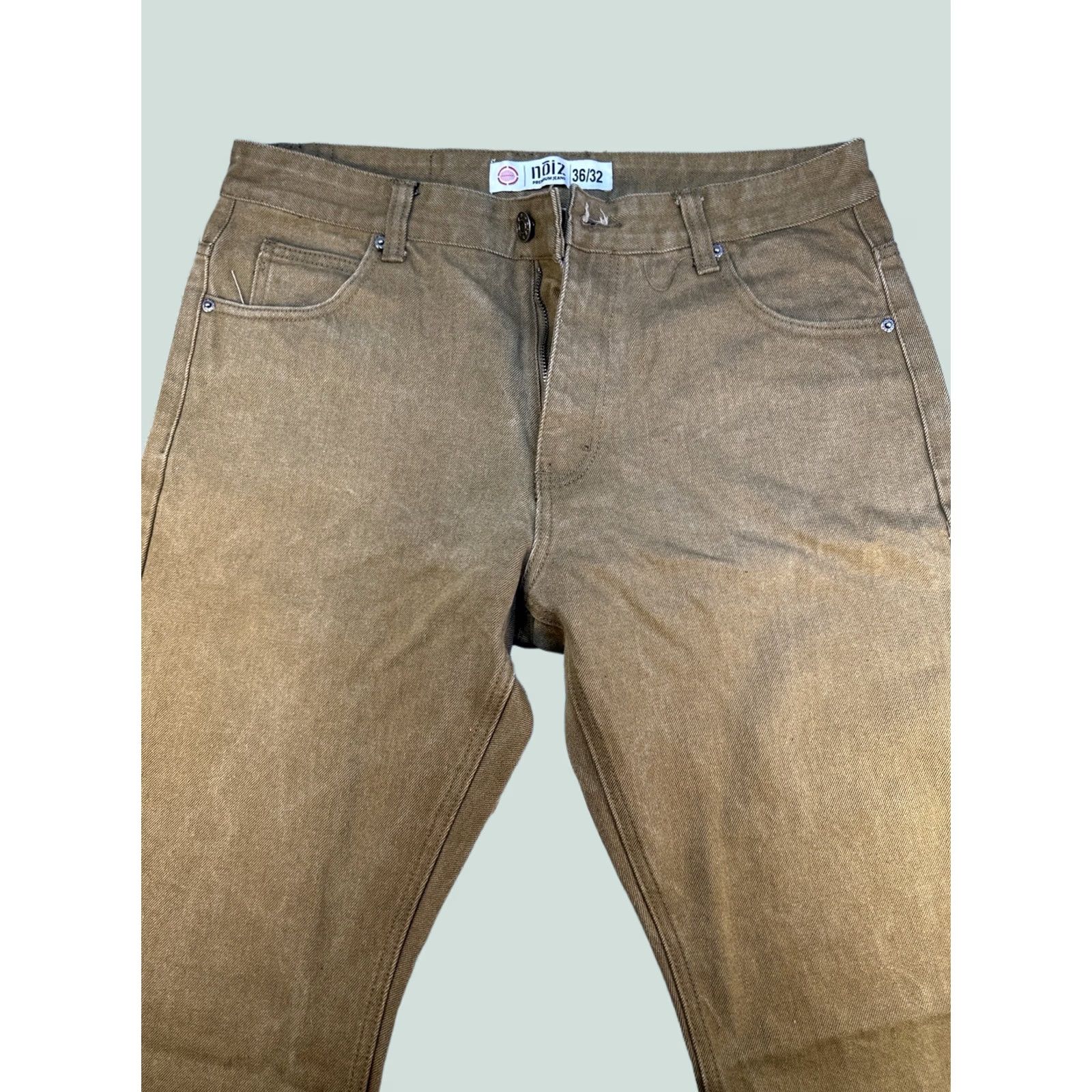 Vintage Noiz Jeans Brown Straight Fit Denim Pants Men 36x32 Workwear Carpenter Style Mens Jeans Waist 36 Inseam 32 Brown Straight Denim Pants Size US 36 / EU 52 - 1 Thumbnail