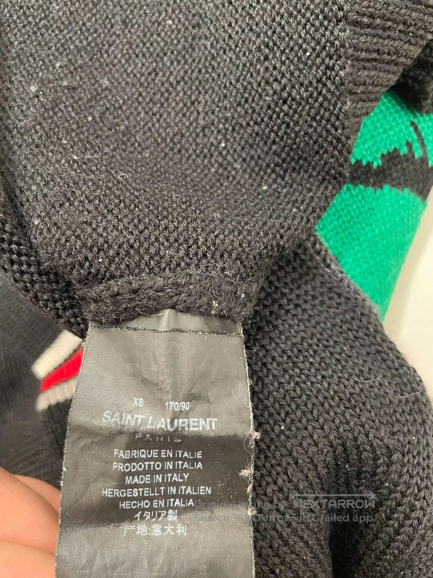 Yves Saint Laurent YSL Men's Black Knit Sweater. Size US M / EU 48-50 / 2 - 6 Thumbnail