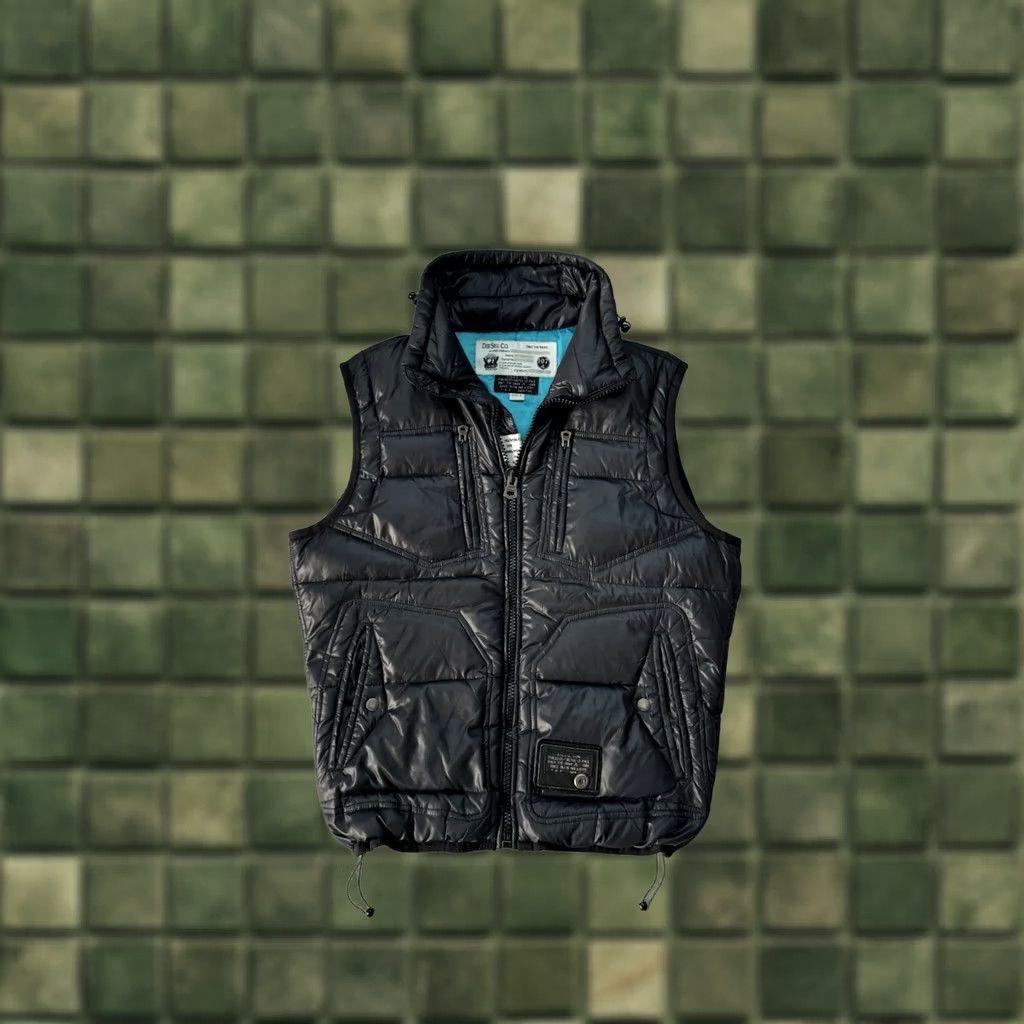 Diesel VINTAGE Diesel Y2K Rare Down Puffer Nylon Full Zip Vest Navy Blue S Men Size US S / EU 44-46 / 1 - 1 Thumbnail