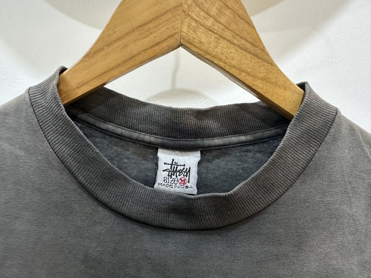 Stussy × Vintage Vintage-1990 Stussy OG Logo Sun Faded Tshirt Made In Usa Size US L / EU 52-54 / 3 - 4 Thumbnail
