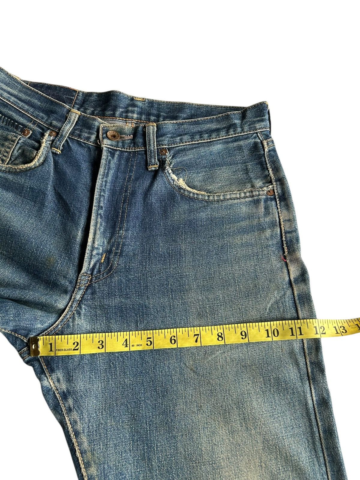 Japanese Brand × Kapital × Vintage Vintage Edwin Selvedge Distressed Punk Grunge Denim Jeans Size US 30 / EU 46 - 19 Thumbnail