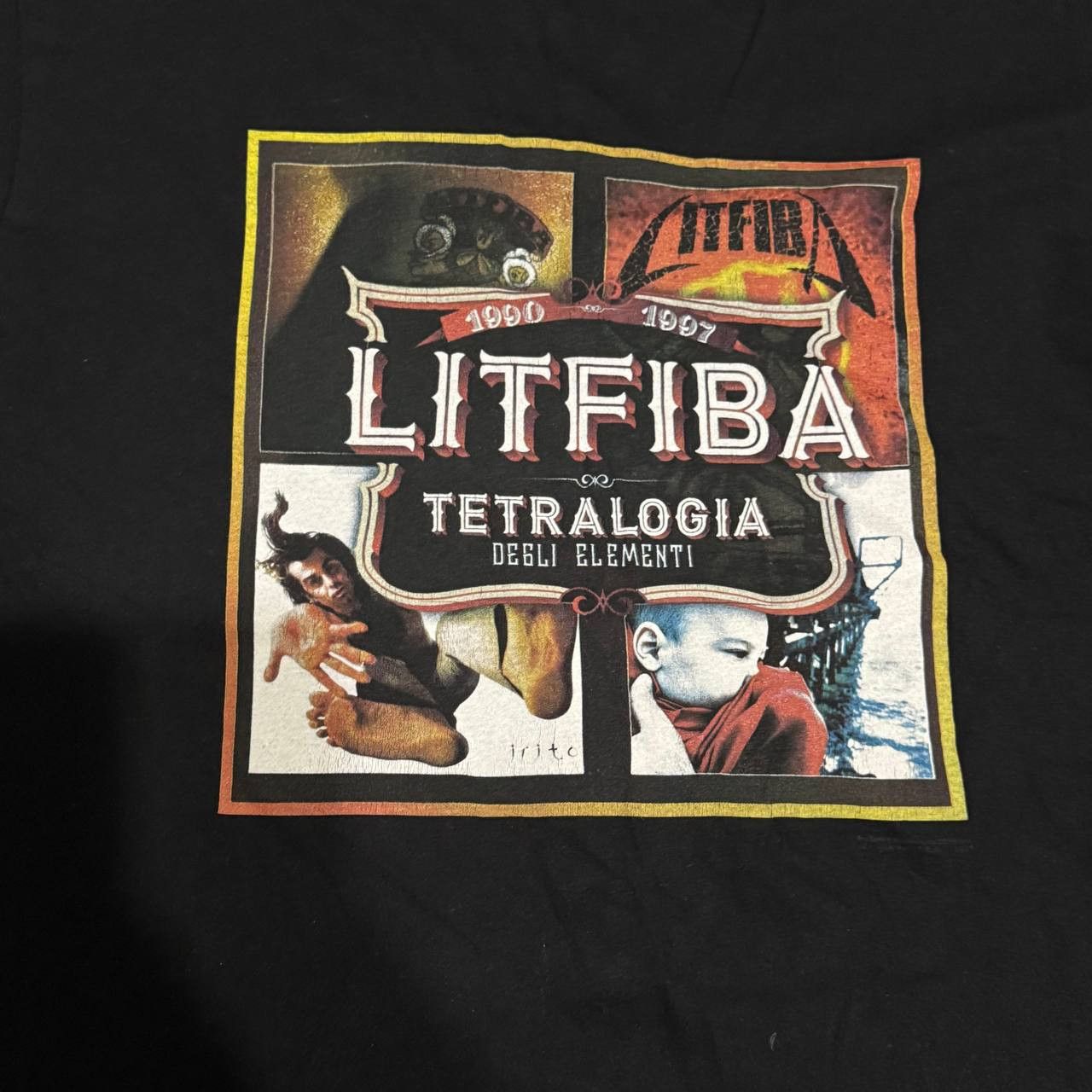 Other Vintage Rock Tee Litfiba Size M Black Size US M / EU 48-50 / 2 - 3 Thumbnail