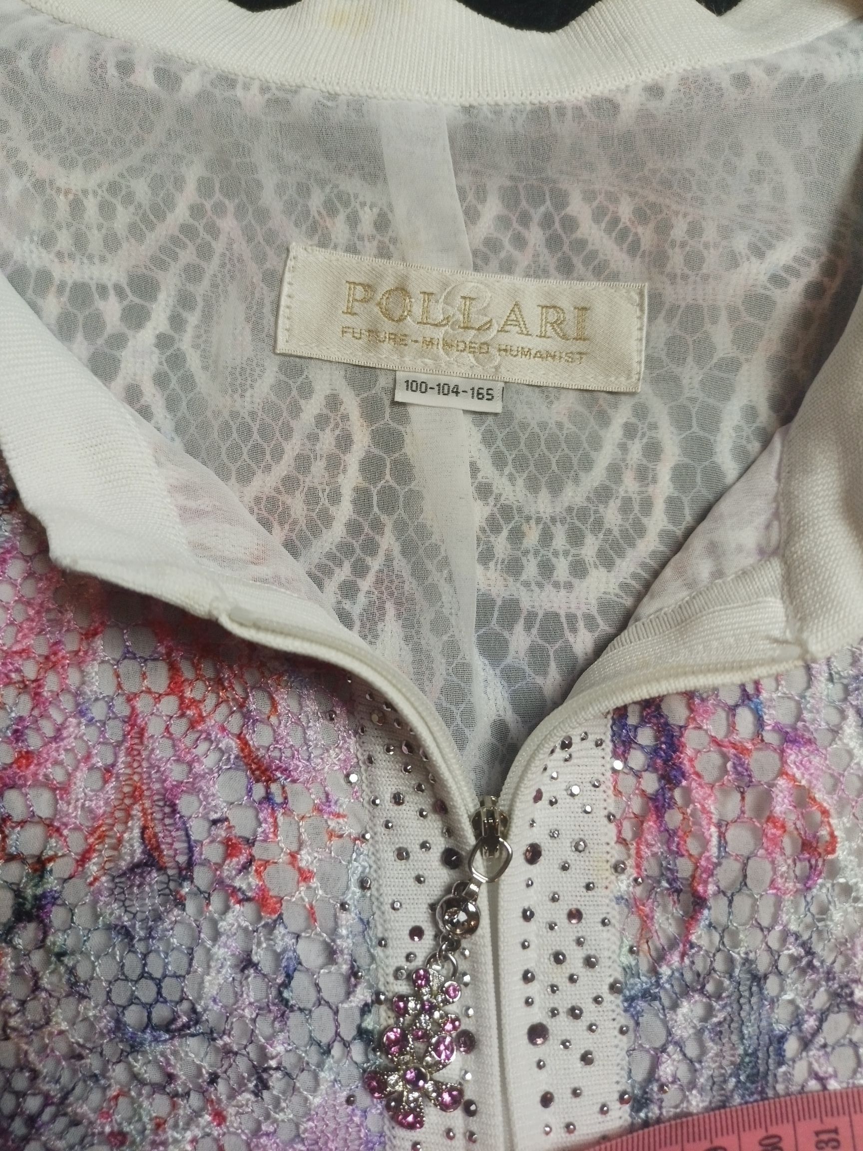 Beauty Beast × Japanese Brand Pollari Women's Lace Blouse short Sleeve Size M / US 6-8 / IT 42-44 - 4 Thumbnail
