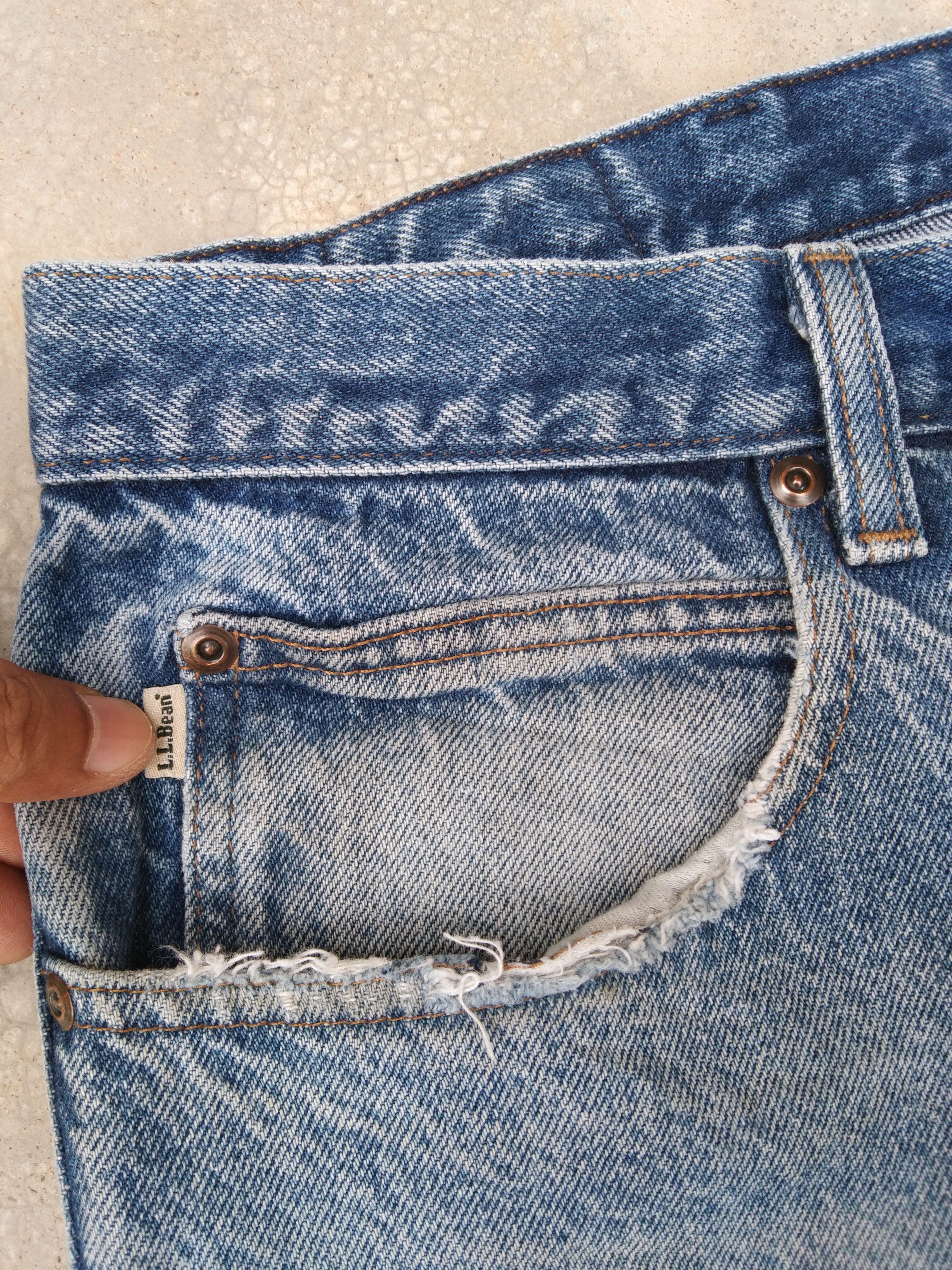 Japanese Brand × L.L. Bean × Vintage Vintage L.L Bean Released Hem Distressed Jeans 36x29.5 Size US 36 / EU 52 - 6 Thumbnail