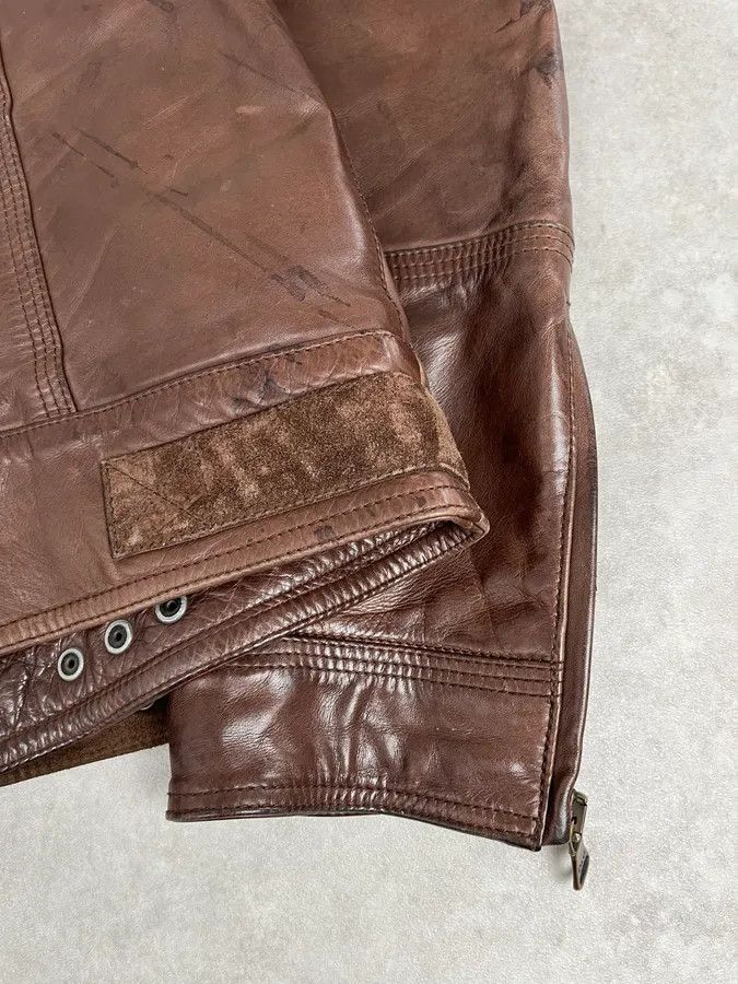 Dolce & Gabbana SS2005 Dolce & Gabbana Brown Hybrid Leather Premium Jacket Size US L / EU 52-54 / 3 - 9 Thumbnail