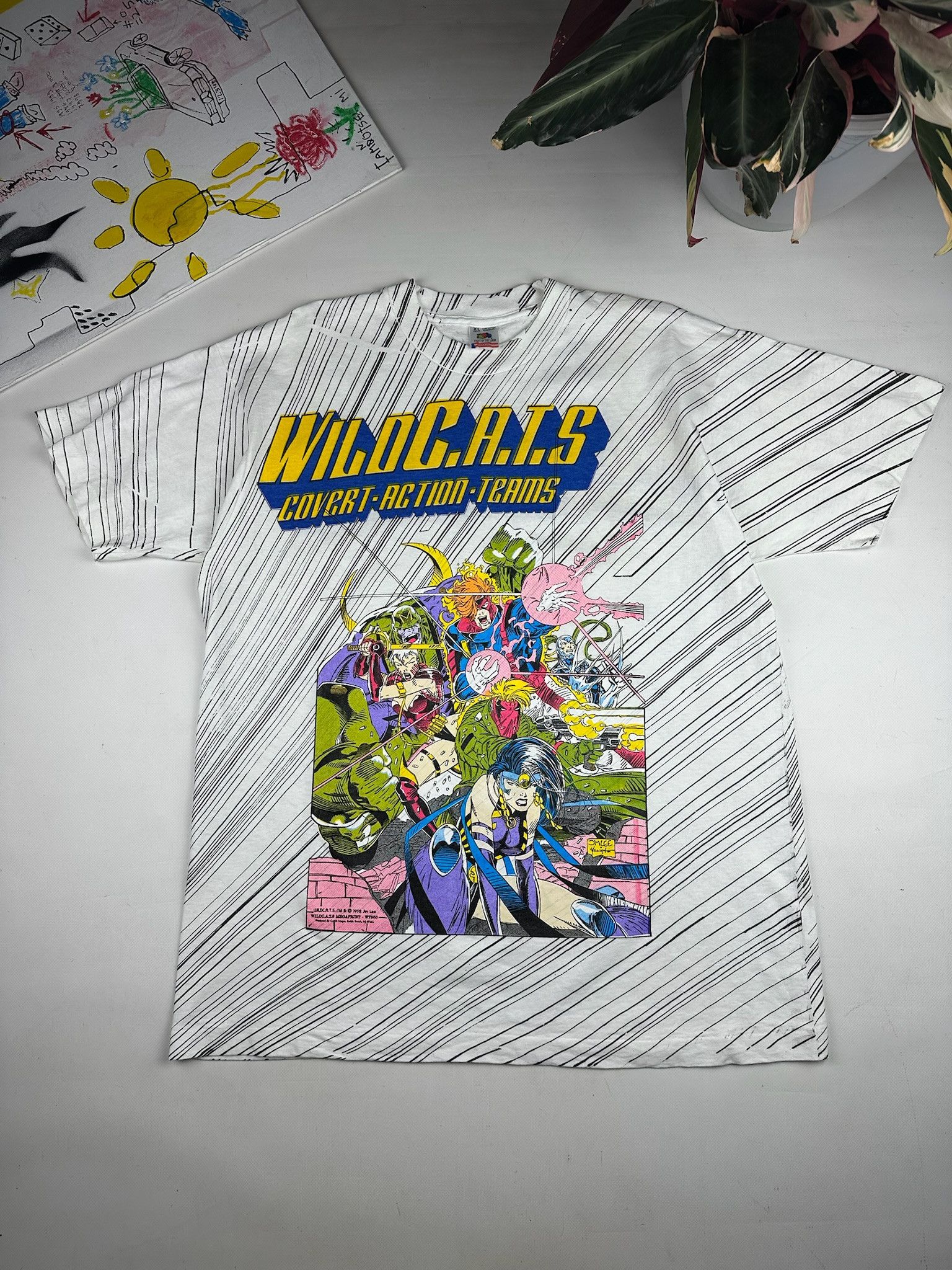 Vintage 1992 Wildcats Comic T-Shirts DC WildC.A.T.s