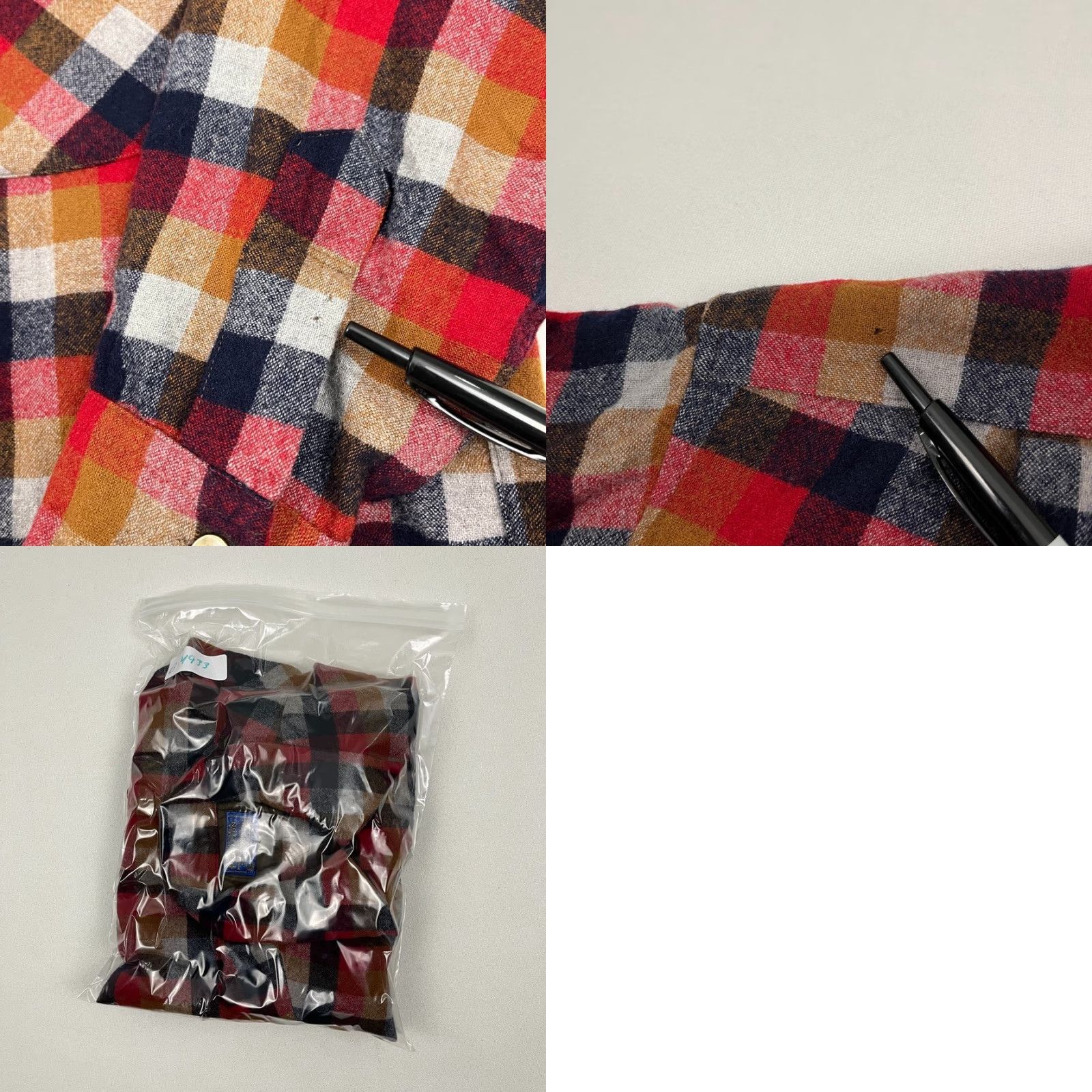 Pendleton VINTAGE Pendleton Shirt Mens XL Plaid 100% Virgin Wool Button Up Flannel Loop Collar USA Mens XL Plaid Wool Button-Up Vintage Pendleton Shirt Size US M / EU 48-50 / 2 - 8 Thumbnail