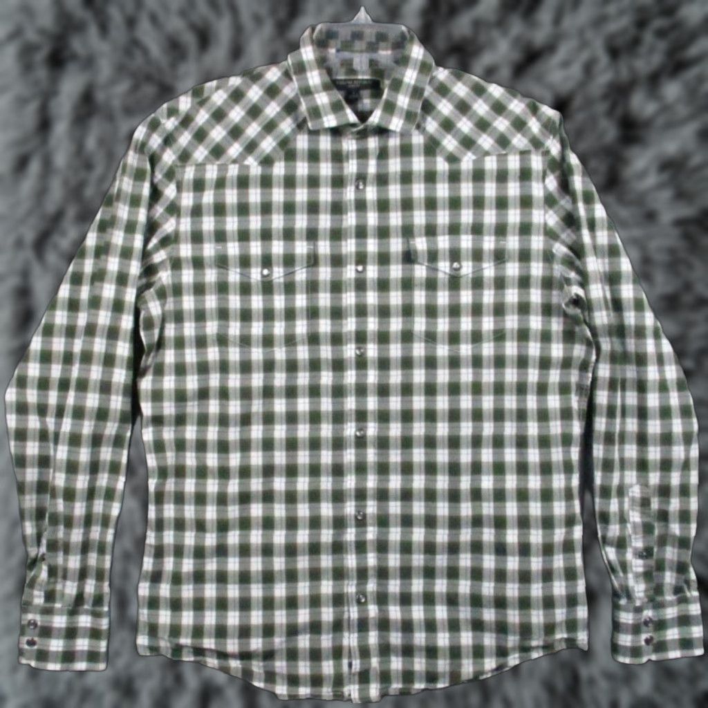 Banana Republic VINTAGE Banana Republic Shirt? No, Banana Republic Shirt Large Men Slim Fit Button Green Plaid Long Sleeve Size US L / EU 52-54 / 3 - 1 Thumbnail