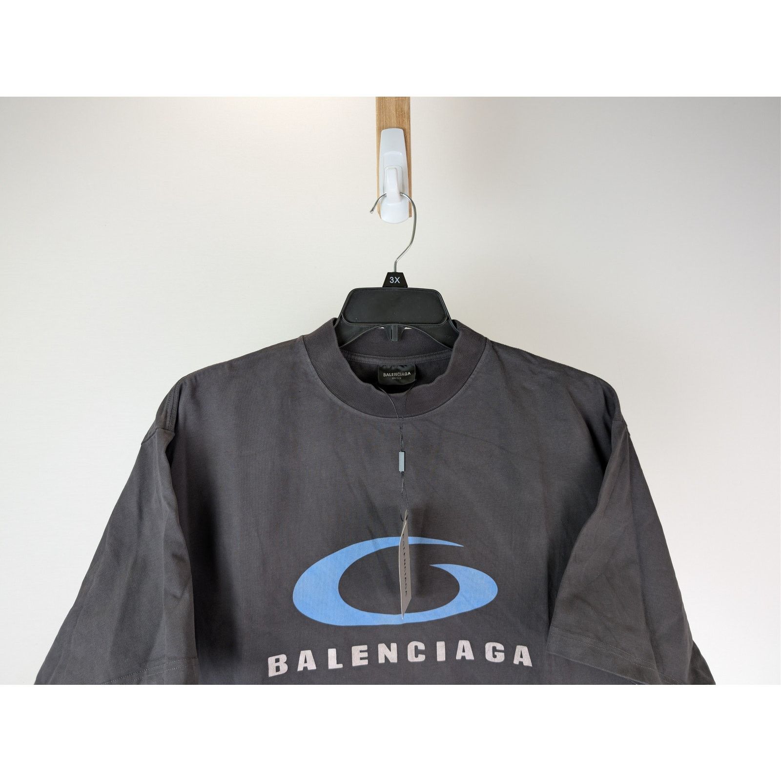 Balenciaga o1rshd1 Men's Loop Sports Icon T-Shirt in Black Size US XL / EU 56 / 4 - 3 Thumbnail