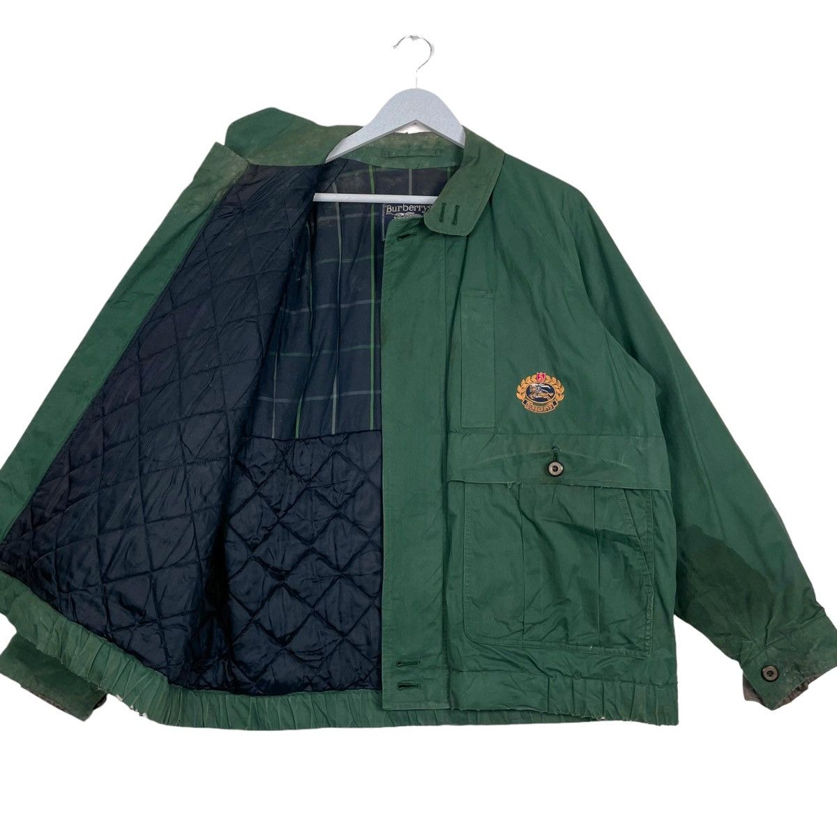 Burberry × Burberry Prorsum 💥80s BURBERRYS PRORSUMS GREEN COTTON JACKET Size US L / EU 52-54 / 3 - 2 Thumbnail