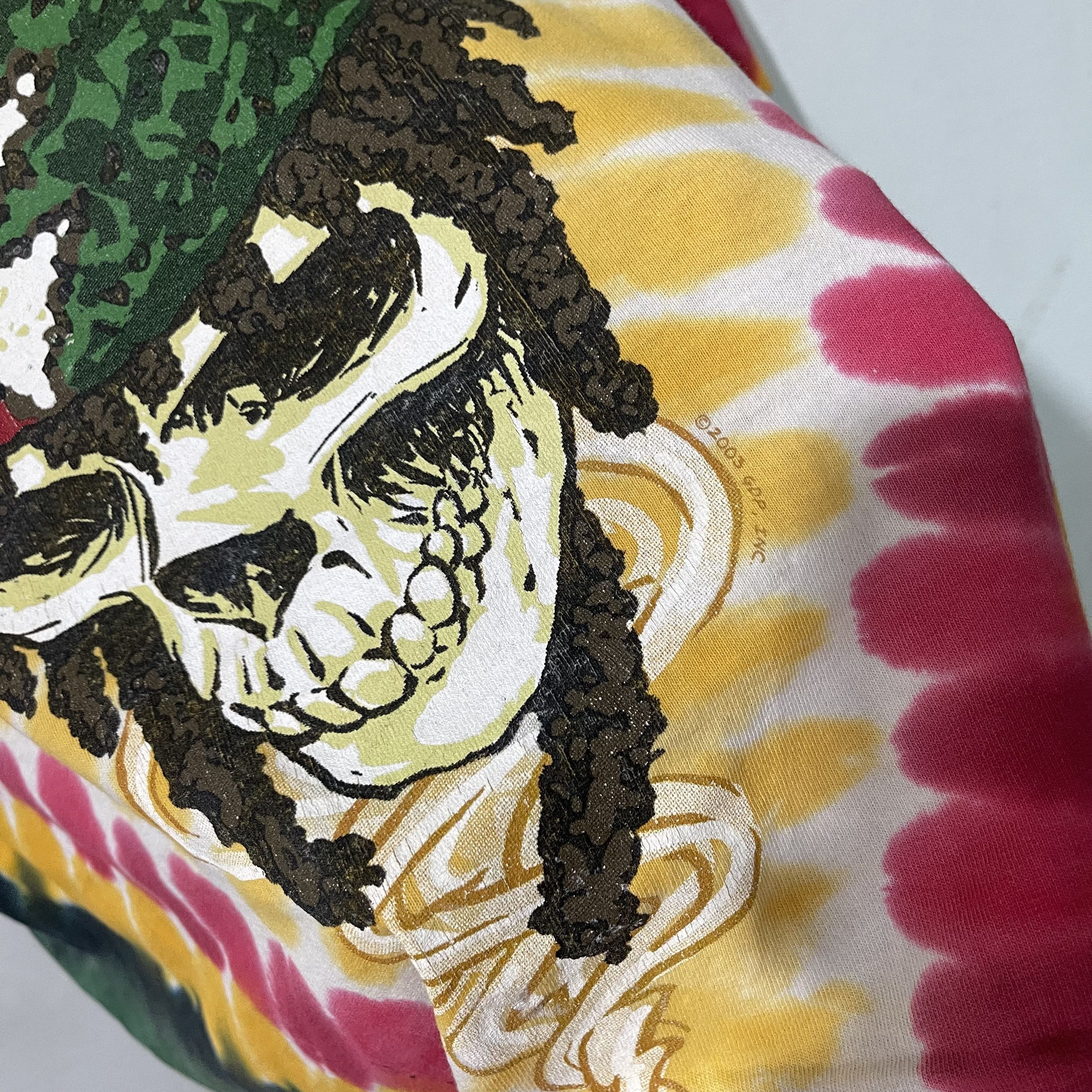 Grateful Dead Vintage 2003 Grateful Dead Rasta Skeleton Shirt Size US L / EU 52-54 / 3 - 3 Thumbnail