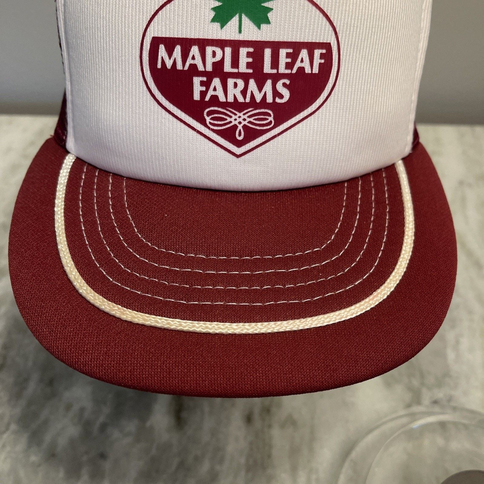 Vintage Vintge Mills Maple Leaf Farm MapleLeaf Snapback Hat NWOT Size ONE SIZE - 5 Thumbnail