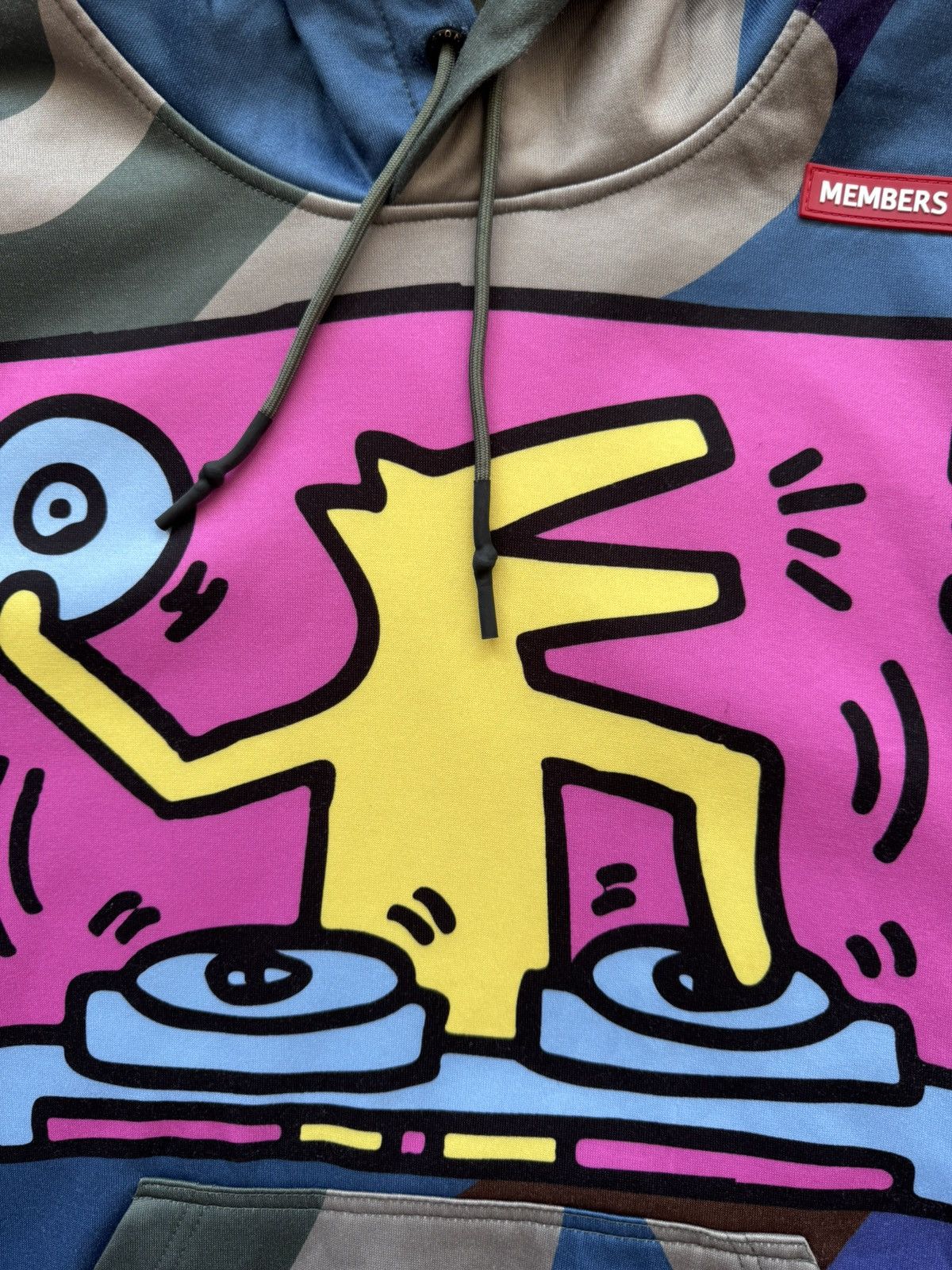 Keith Haring × Members Only Keith Haring X Members DJ Only All-over Print Hoodie Size US L / EU 52-54 / 3 - 4 Thumbnail