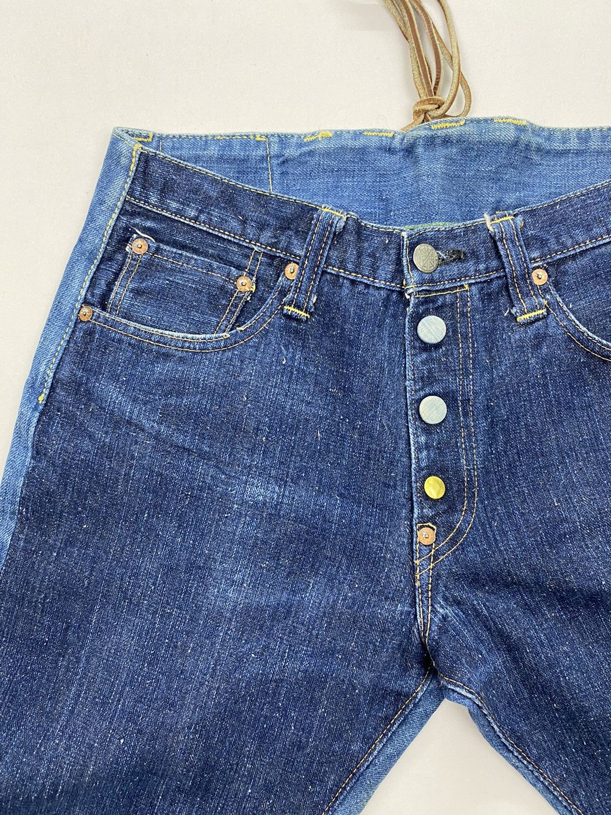 Sugar Cane Mihara Yasuhiro X Sugar Cane Selvedge Hybrid Flare Denim Size US 30 / EU 46 - 21 Thumbnail