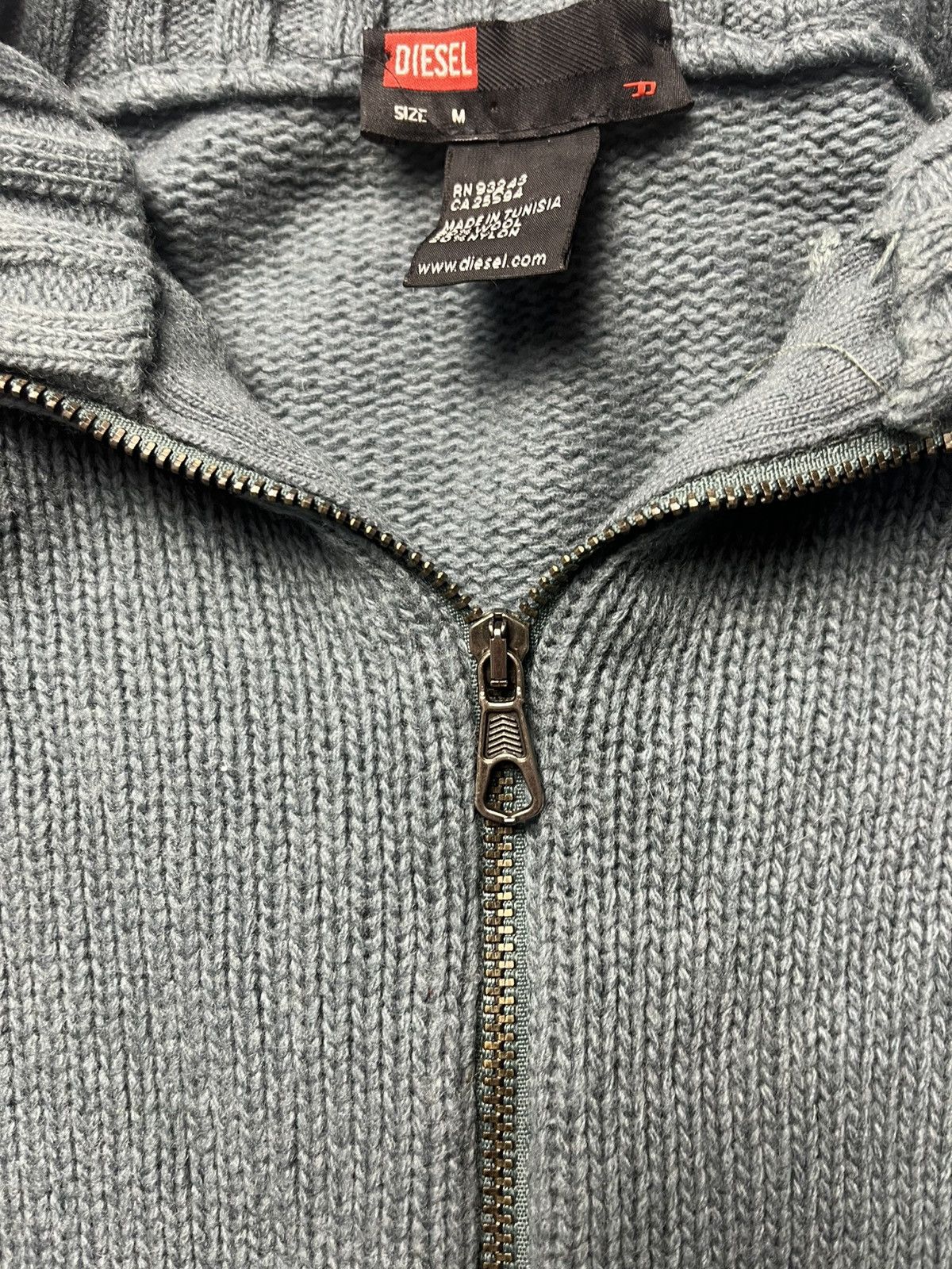 Diesel Vintage Diesel Zip Up Sweater Mini Logo Y2K Size US M / EU 48-50 / 2 - 13 Thumbnail