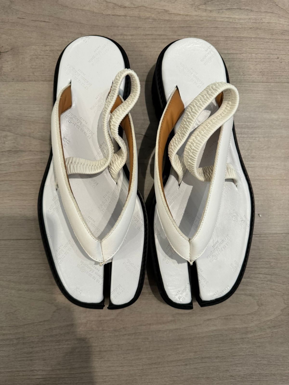 image of Maison Margiela Slingback Tabi Sandals in White, Women's (Size 11)