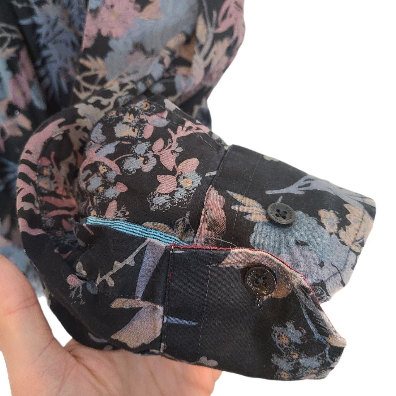 Baracuta Barabas Men Floral Button Shirt L Streetwear Indie Flip Cuff Size US L / EU 52-54 / 3 - 3 Thumbnail