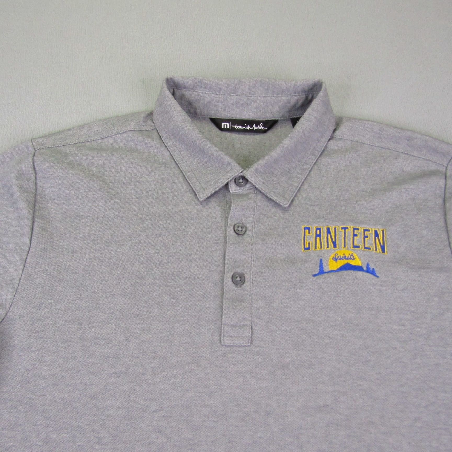 TravisMathew Travis Mathew Polo Shirt Mens Large Gray Performance Golf Pima Cotton Blend Short Sleeve Outdoor Sports Size US L / EU 52-54 / 3 - 2 Thumbnail