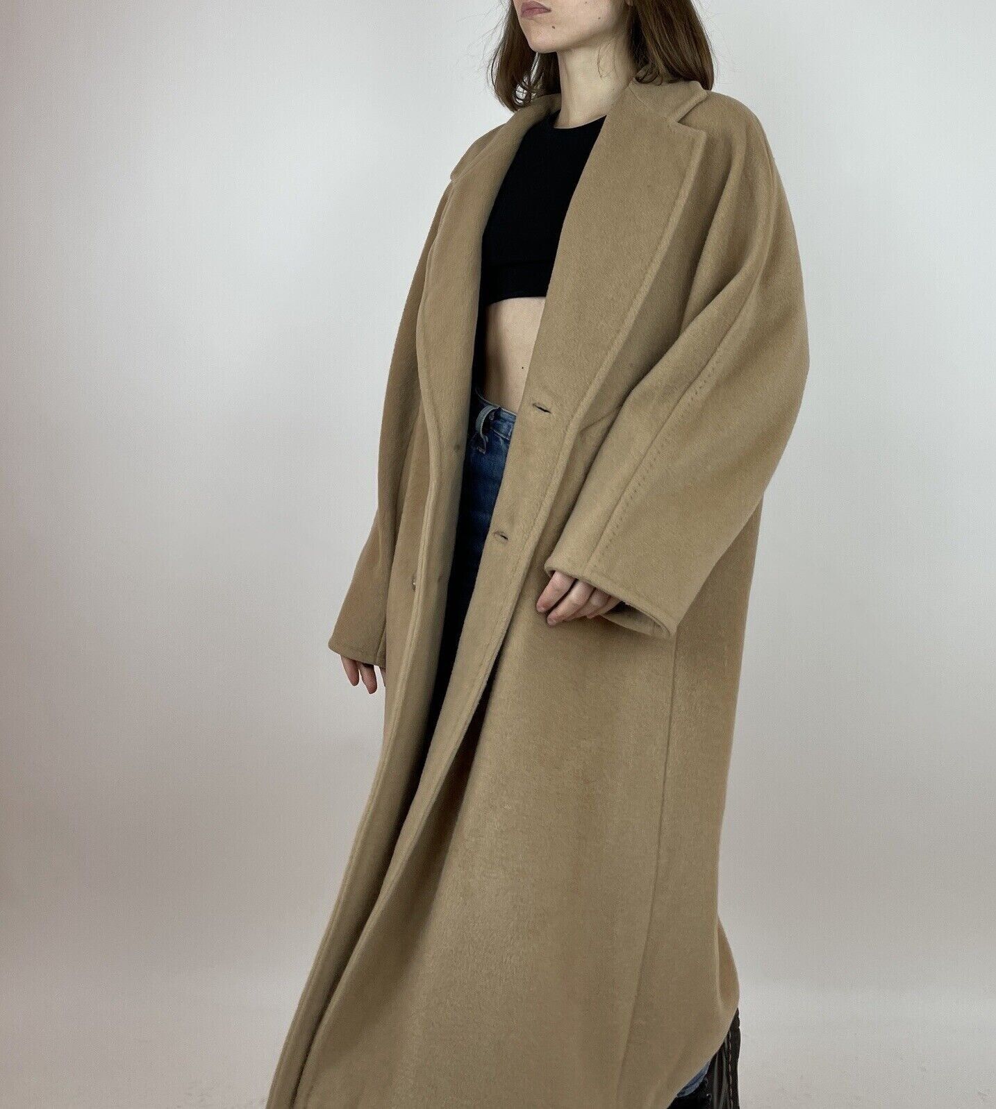 Max Mara Vintage Max Mara Iconic Camel Coat Double Breasted Cashmere Size S / US 4 / IT 40 - 5 Thumbnail