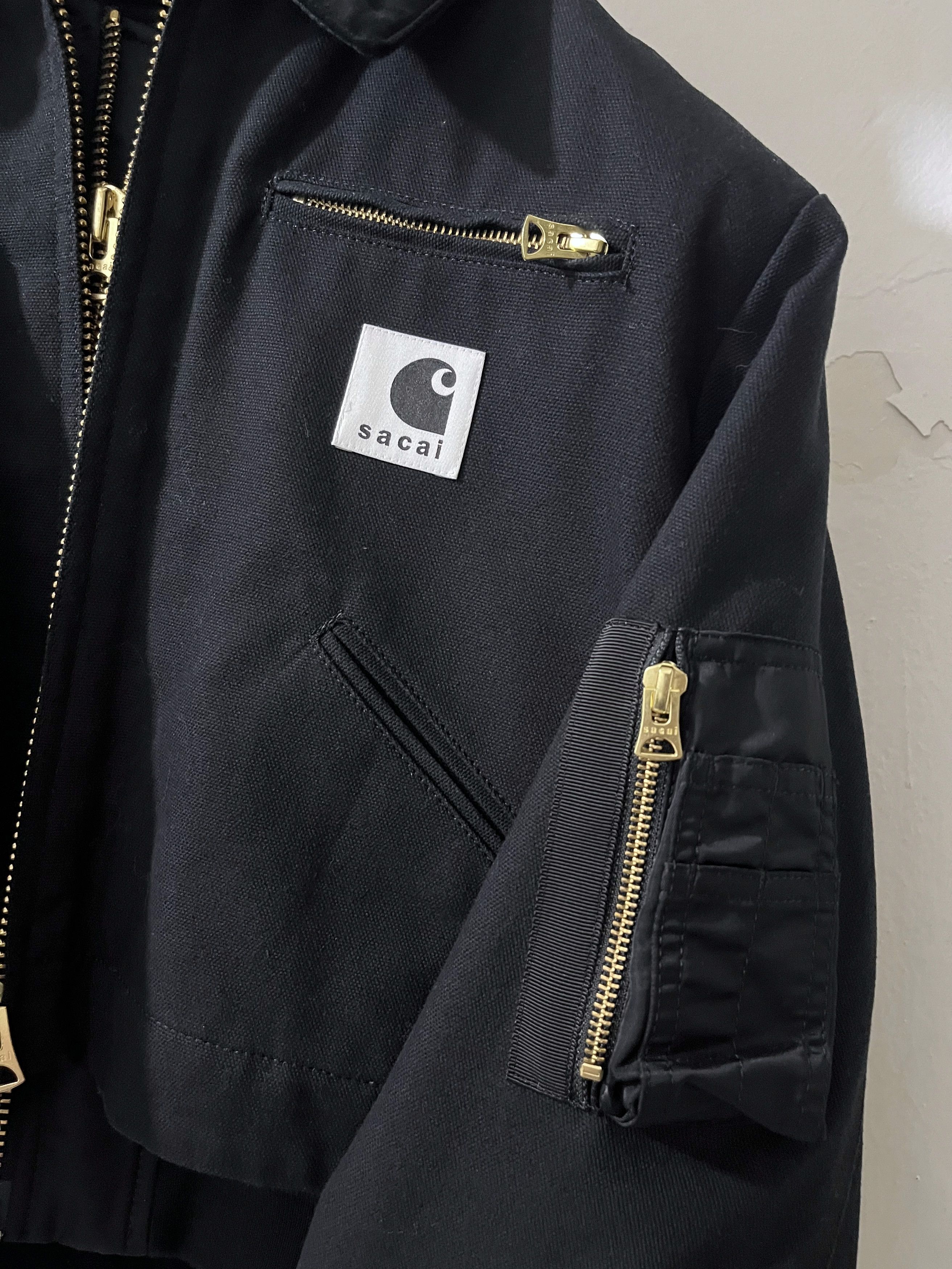 Sacai FW23 SACAI X CARHARTT WIP WOMEN'S CANVAS MA-1 DETROIT JACKET Size XS / US 0-2 / IT 36-38 - 3 Thumbnail