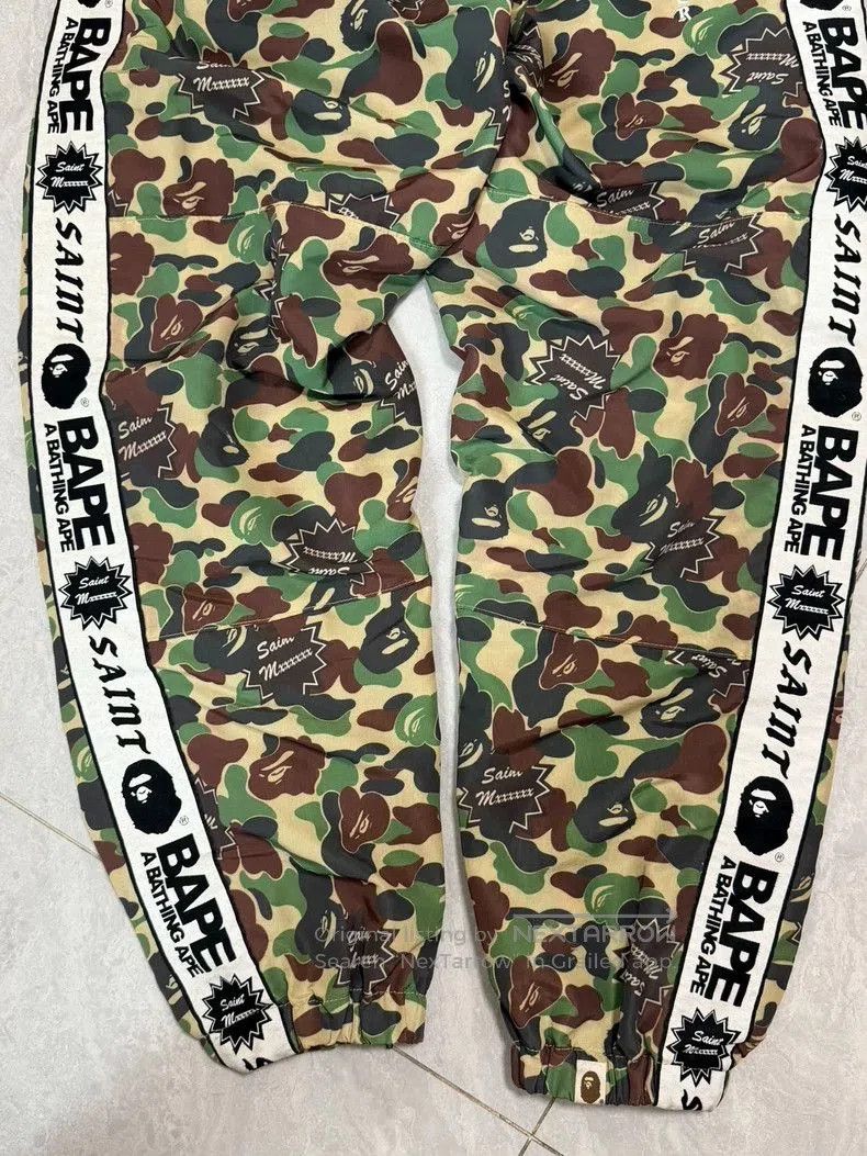 Bape SAINT Mxxxxxx x BAPE Camo Track Pants. Size US 32 / EU 48 - 4 Thumbnail