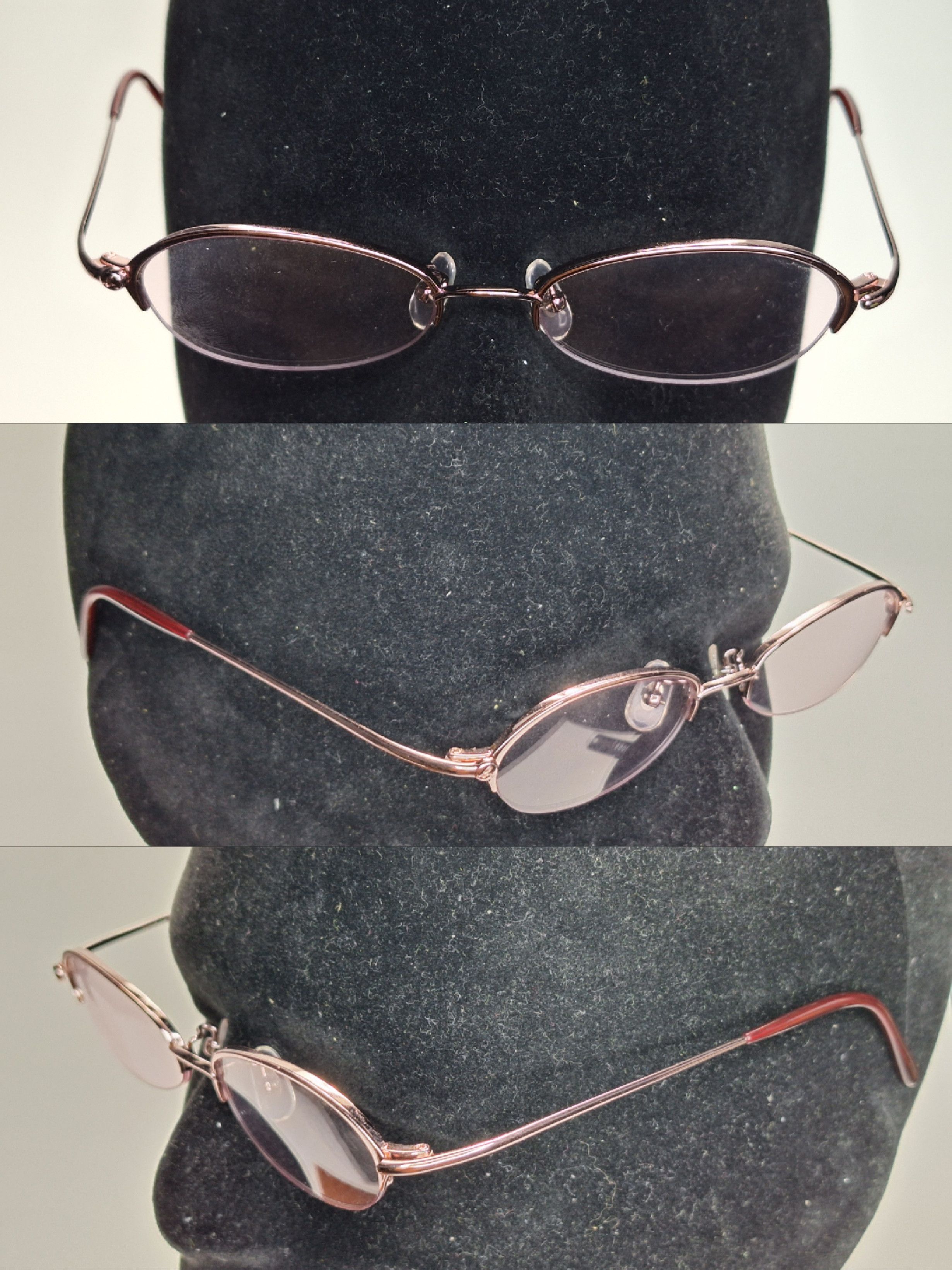 agnes b. Agnes b. AB-1749 Rose Pink Slim Metal Eyeglasses Geek-Chic Size ONE SIZE - 2 Thumbnail