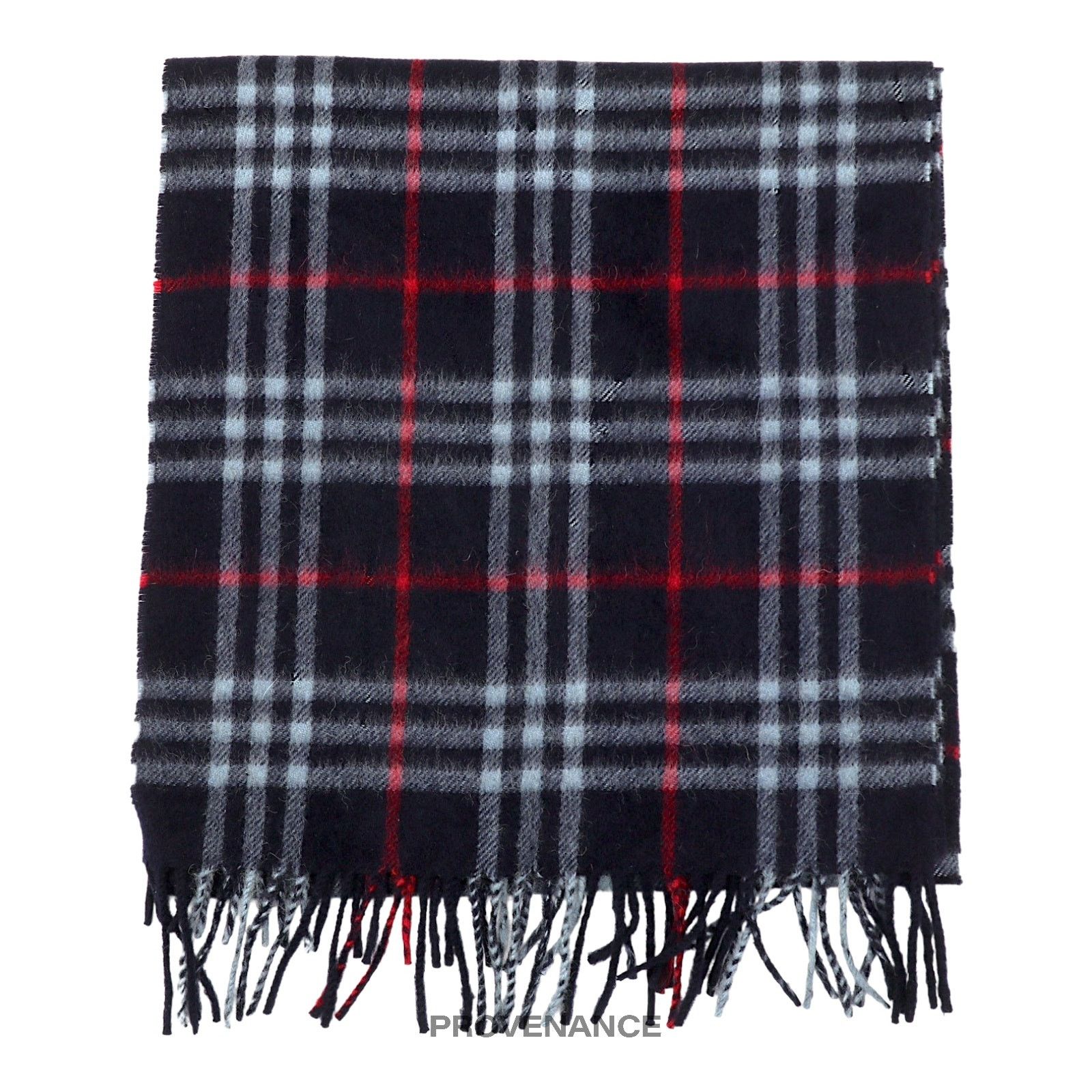 Burberry 🔴 Burberry Scarf - Nova Check Cashmere Navy Size ONE SIZE - 2 Thumbnail