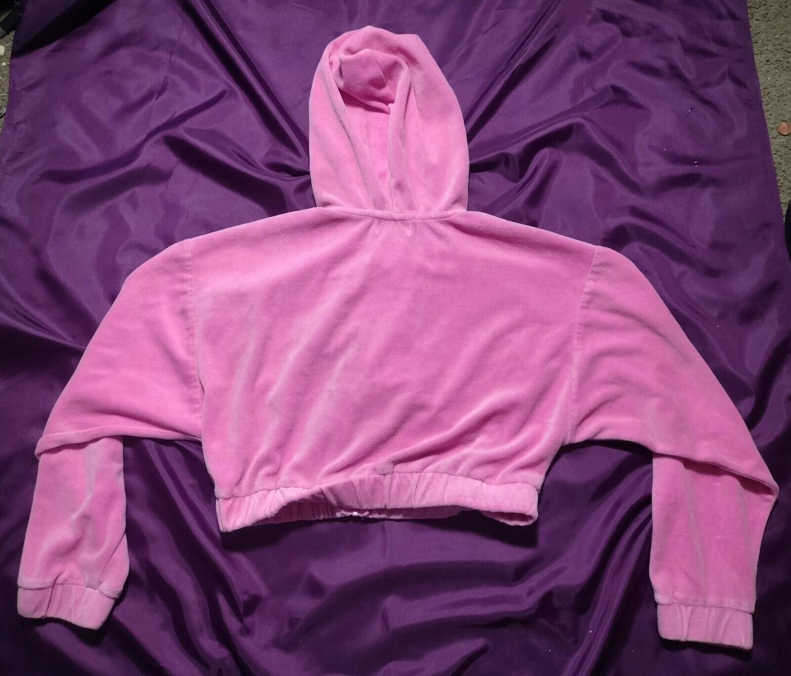 Juicy Couture Jeans Juicy by Juicy Couture Pink Crop Full Zip Hoodie Size Large Size L / US 10 / IT 46 - 3 Thumbnail