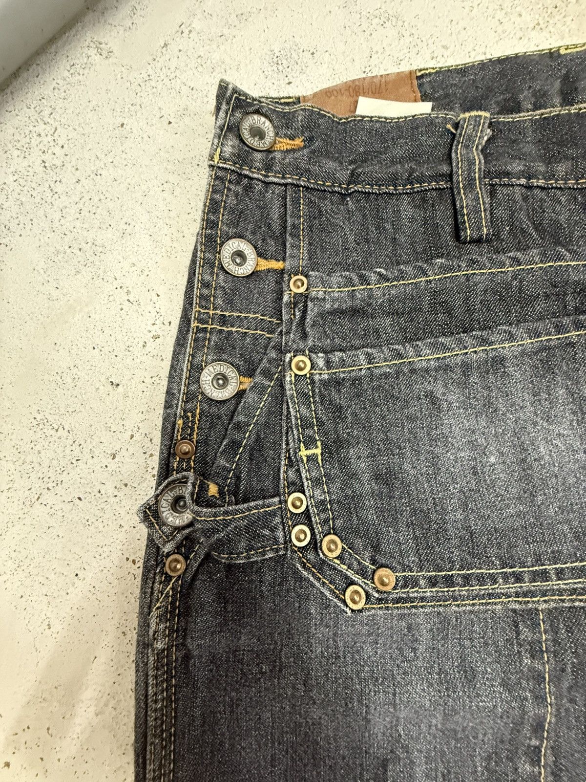 Le Grande Bleu (L.G.B.) Branch Department 50s Reissue Work Wear Flared Jeans Size US 30 / EU 46 - 9 Thumbnail