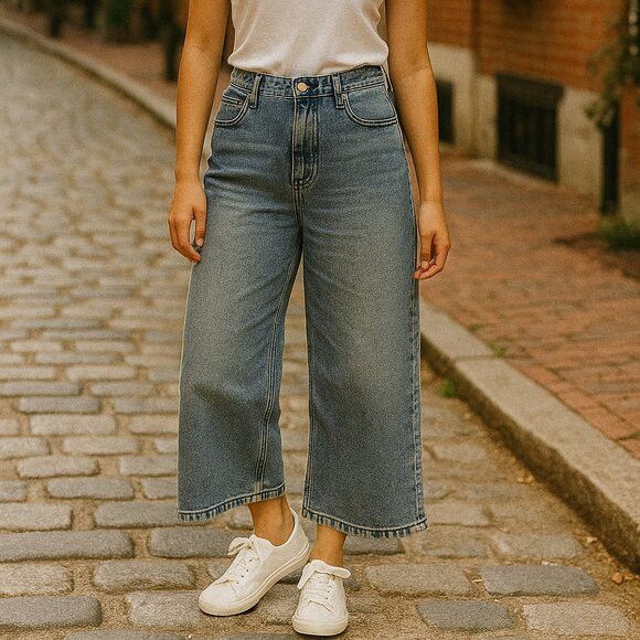 Other Uptus Studios Toronto Medium Blue Wide-Leg Jeans Size 36 Size 36" / US 14 / IT 50 - 1 Thumbnail